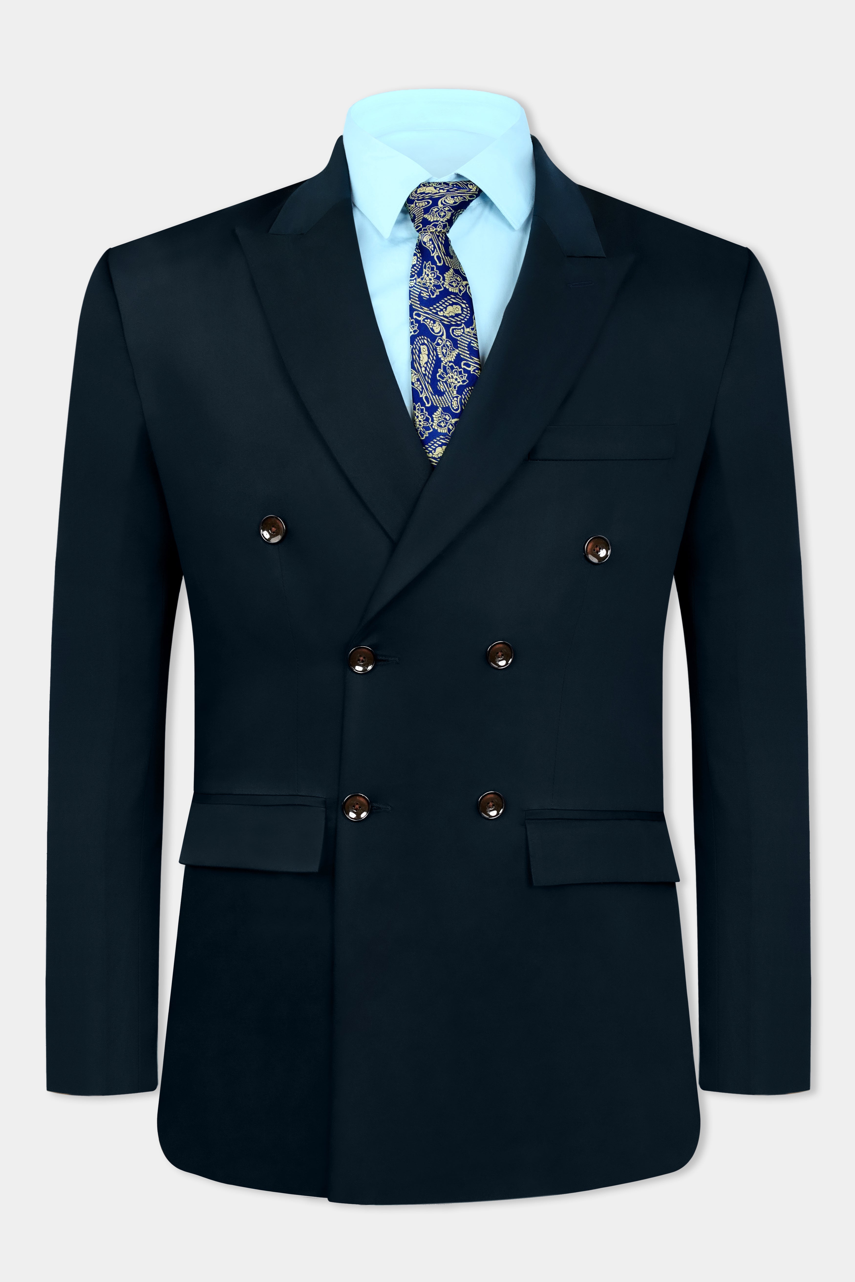 Bunker Blue Premium Cotton Double Breasted Blazer BL3115-DB-36, BL3115-DB-38, BL3115-DB-40, BL3115-DB-42, BL3115-DB-44, BL3115-DB-46, BL3115-DB-48, BL3115-DB-50, BL3115-DB-52, BL3115-DB-54, BL3115-DB-56, BL3115-DB-58, BL3115-DB-60