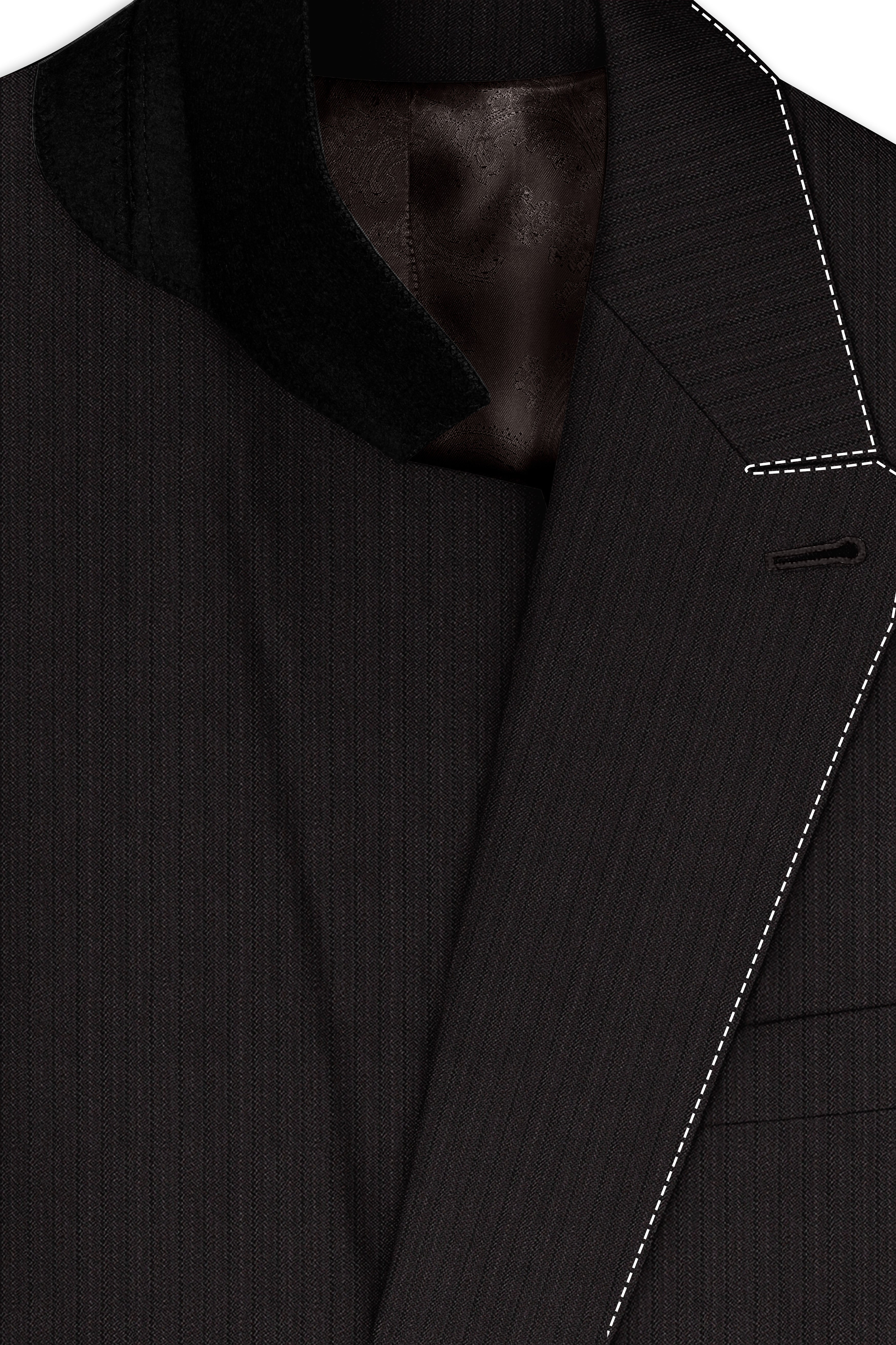Iridium Gray Hand Stitched Lapels Wool Rich Double Breasted Designer Blazer