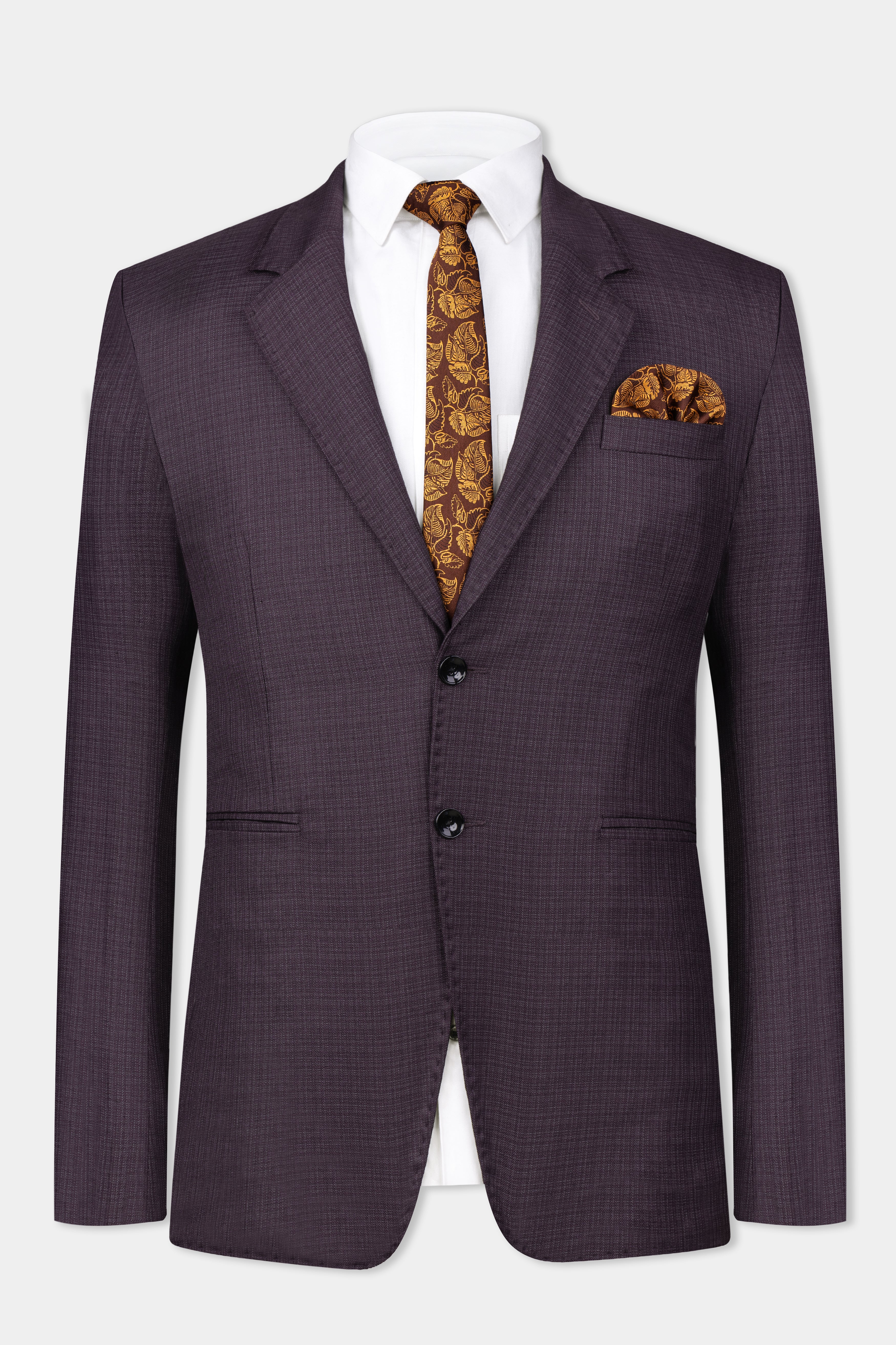 Rasin Purple Wool Rich Blazer