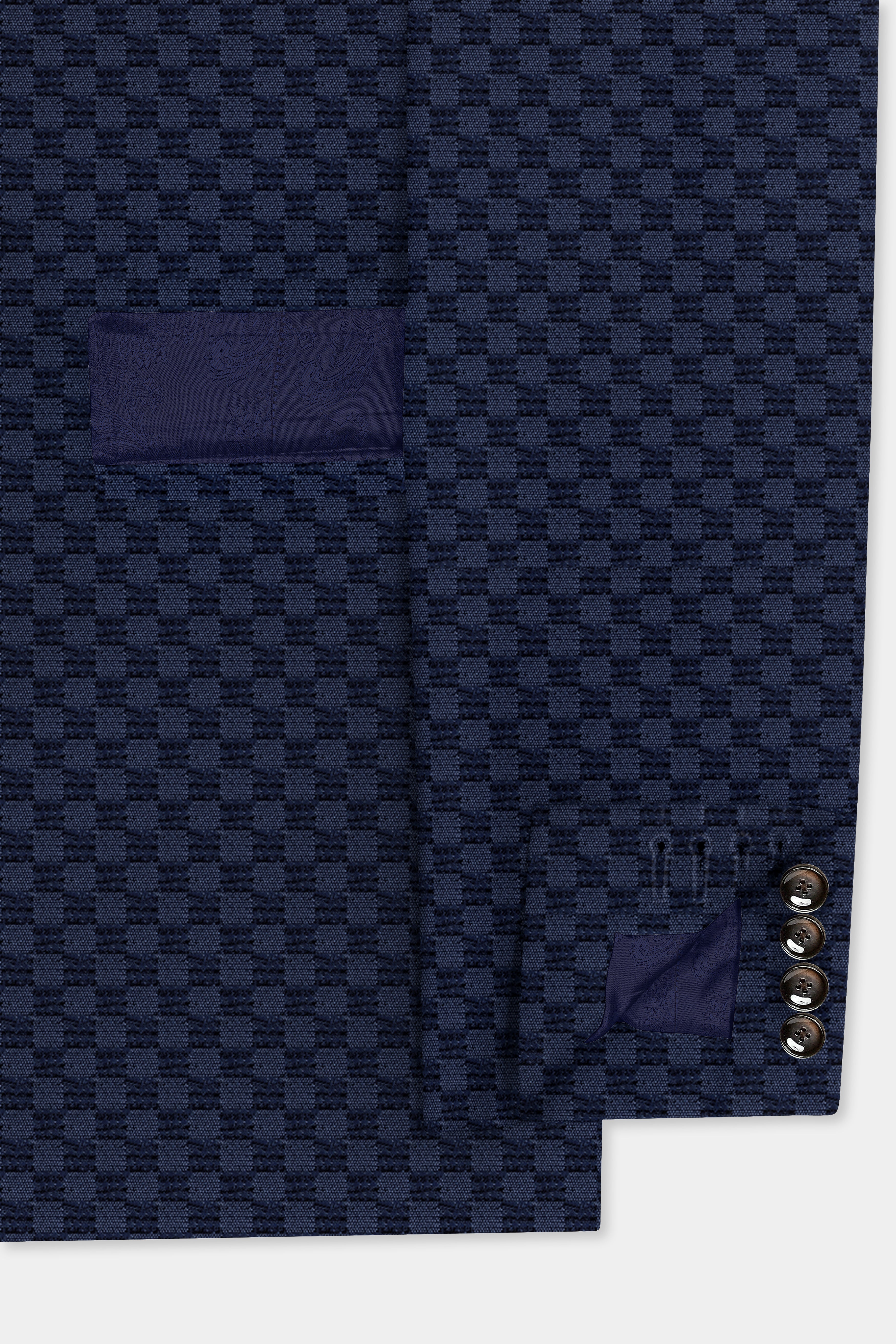 Midnight Blue Textured Single Breasted Blazer BL3338-SB-36, BL3338-SB-38, BL3338-SB-40, BL3338-SB-42, BL3338-SB-44, BL3338-SB-46, BL3338-SB-48, BL3338-SB-50, BL3338-SB-52, BL3338-SB-54, BL3338-SB-56, BL3338-SB-58, BL3338-SB-60
