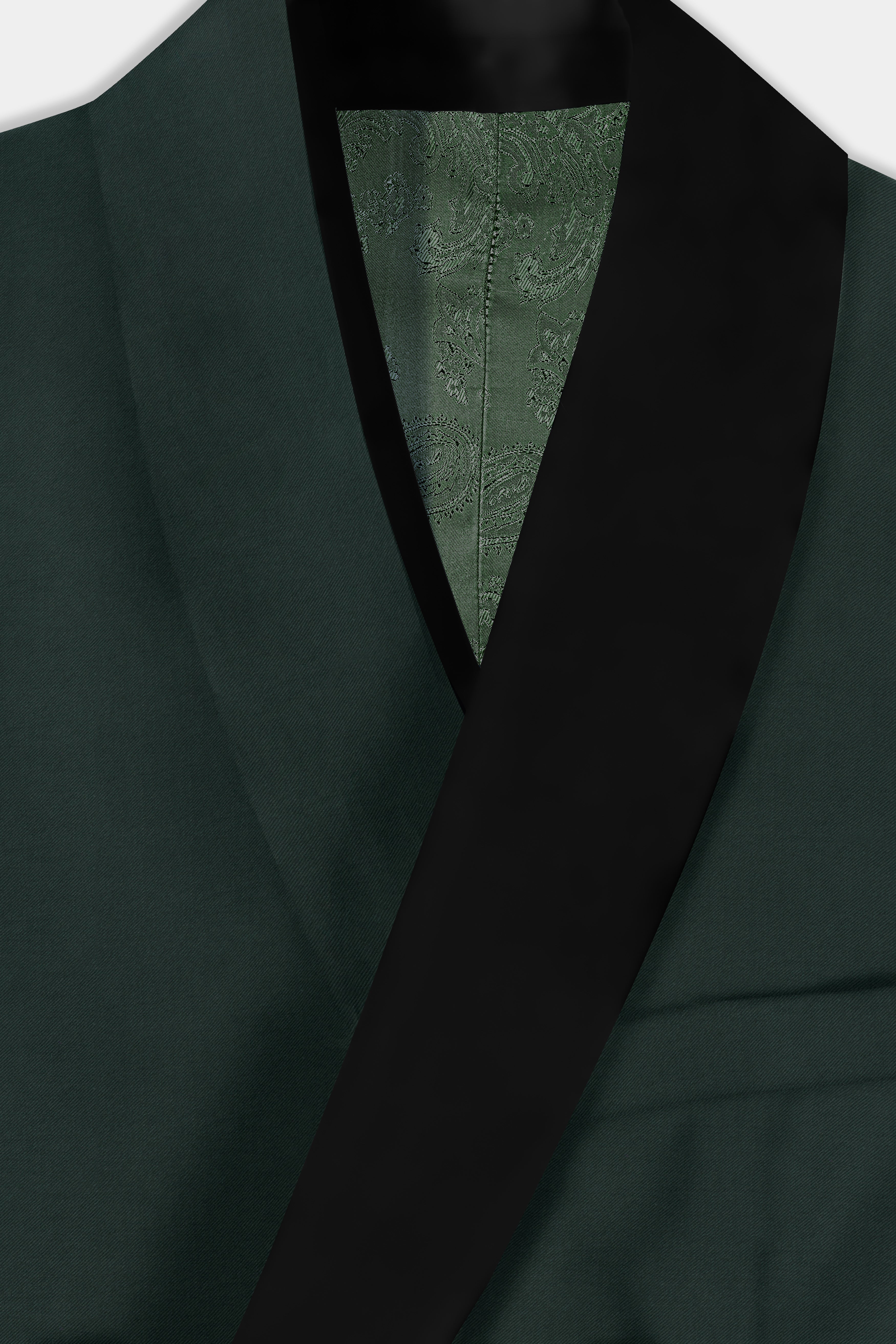 Celtic Green Wool Rich Tuxedo Blazer