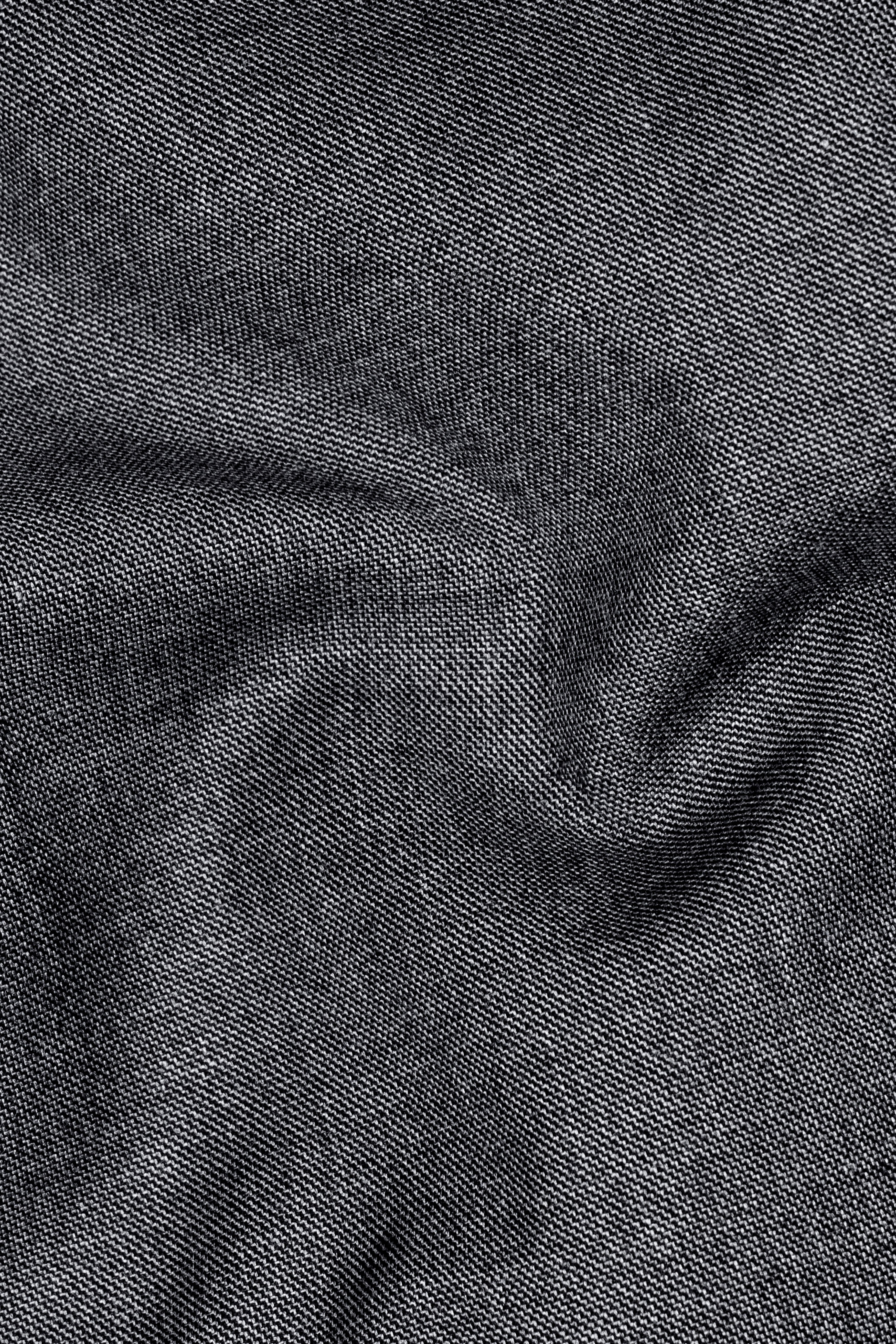 Vampire Gray Textured Wool Rich Bandhgala Blazer