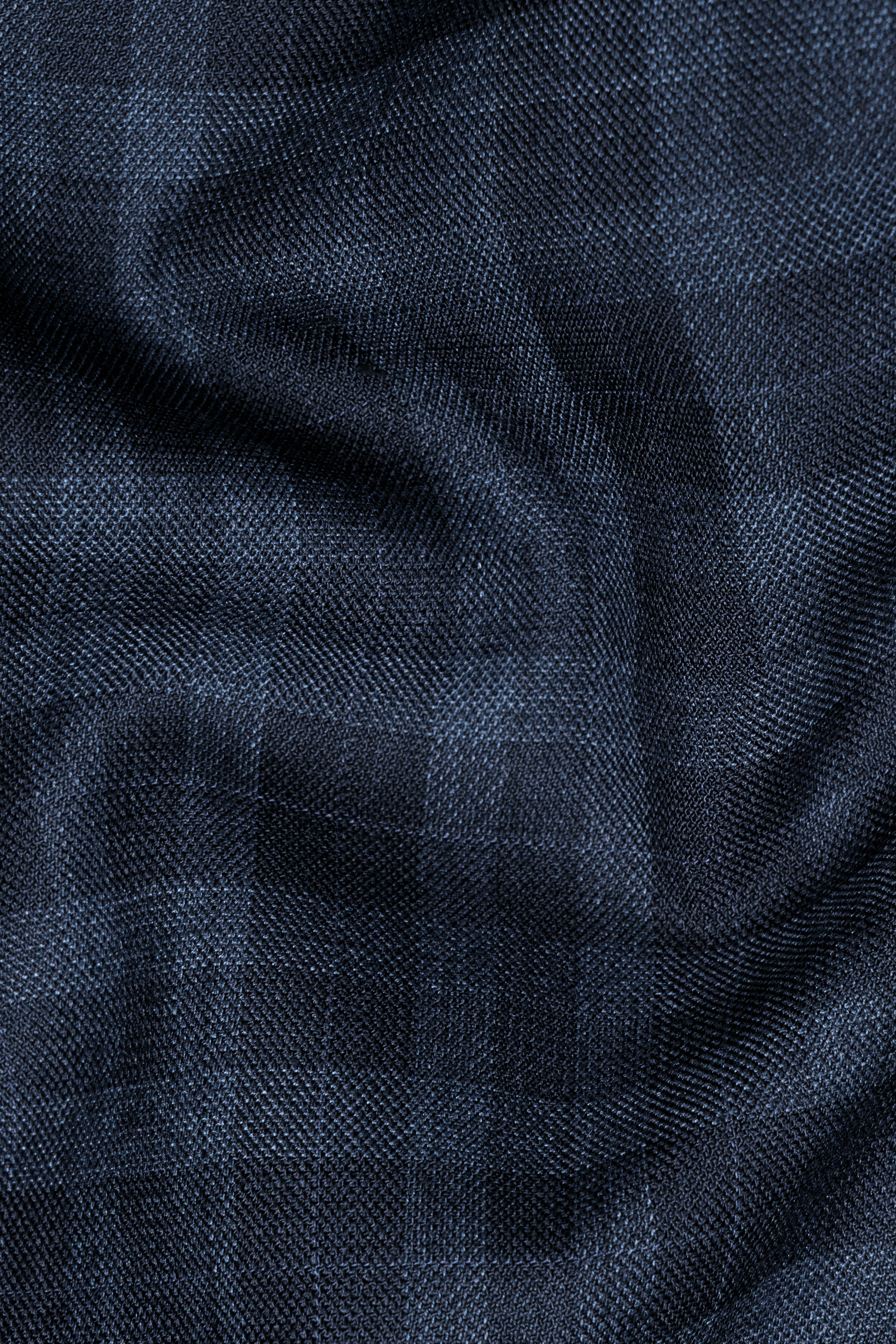 Baltic Blue Plaid Wool Rich Cross Placket Bandhgala Blazer