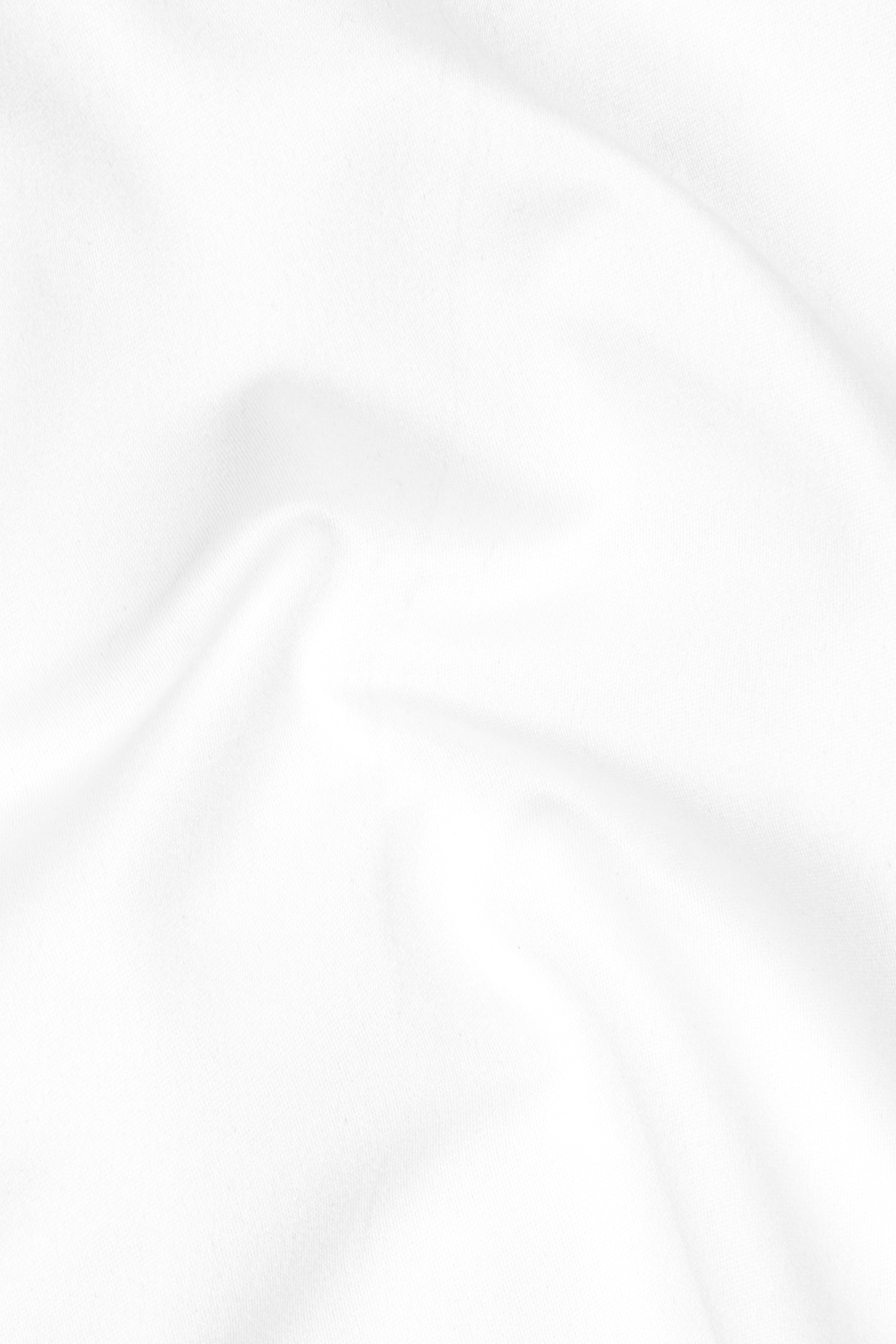 Bright White Subtle Sheen Cross Placket Bandhgala/Mandarin Blazer
