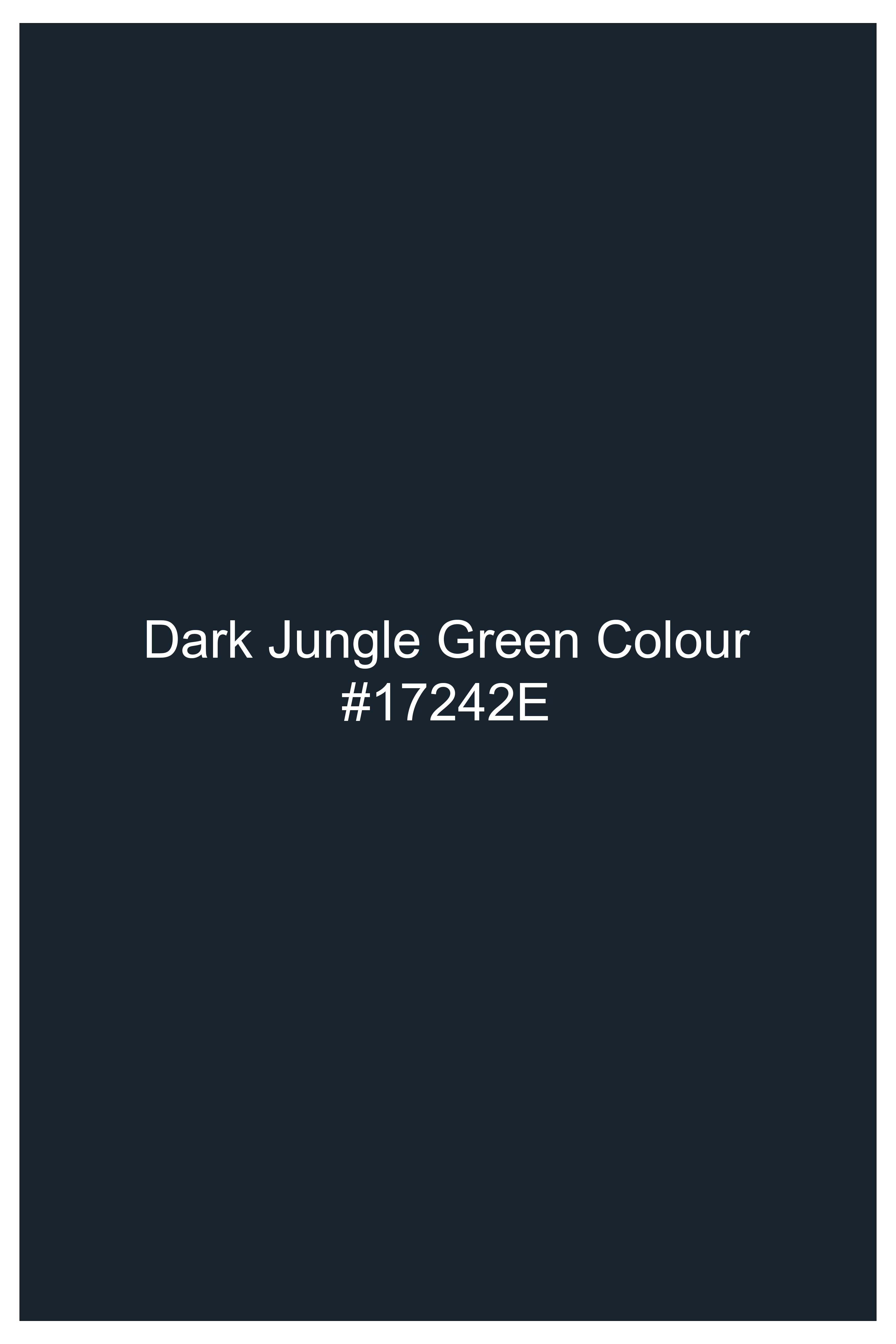 Dark Jungle Green Solid Premium Cotton Blazer
