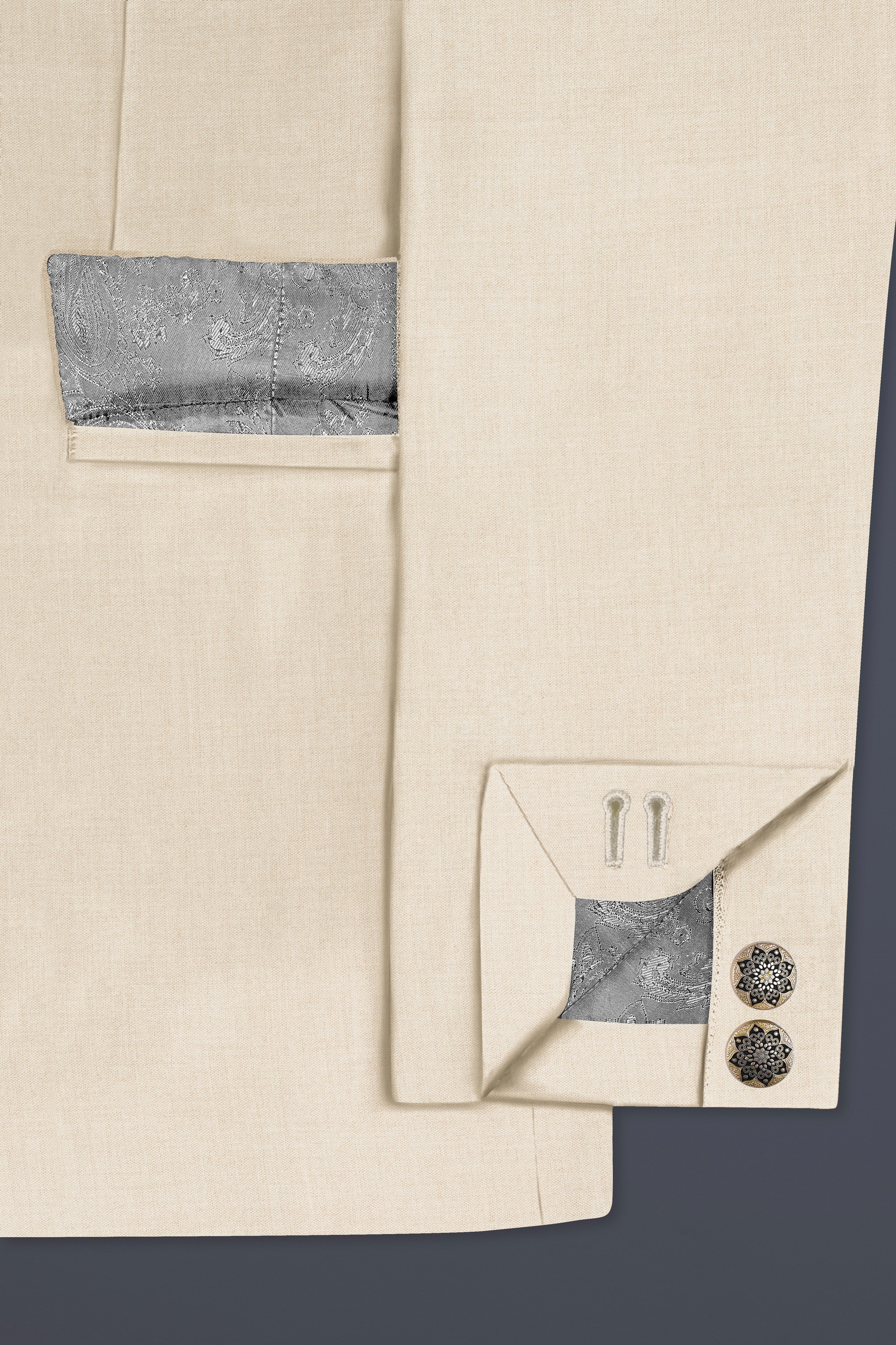 Mercury Cream Bandhgala Blazer