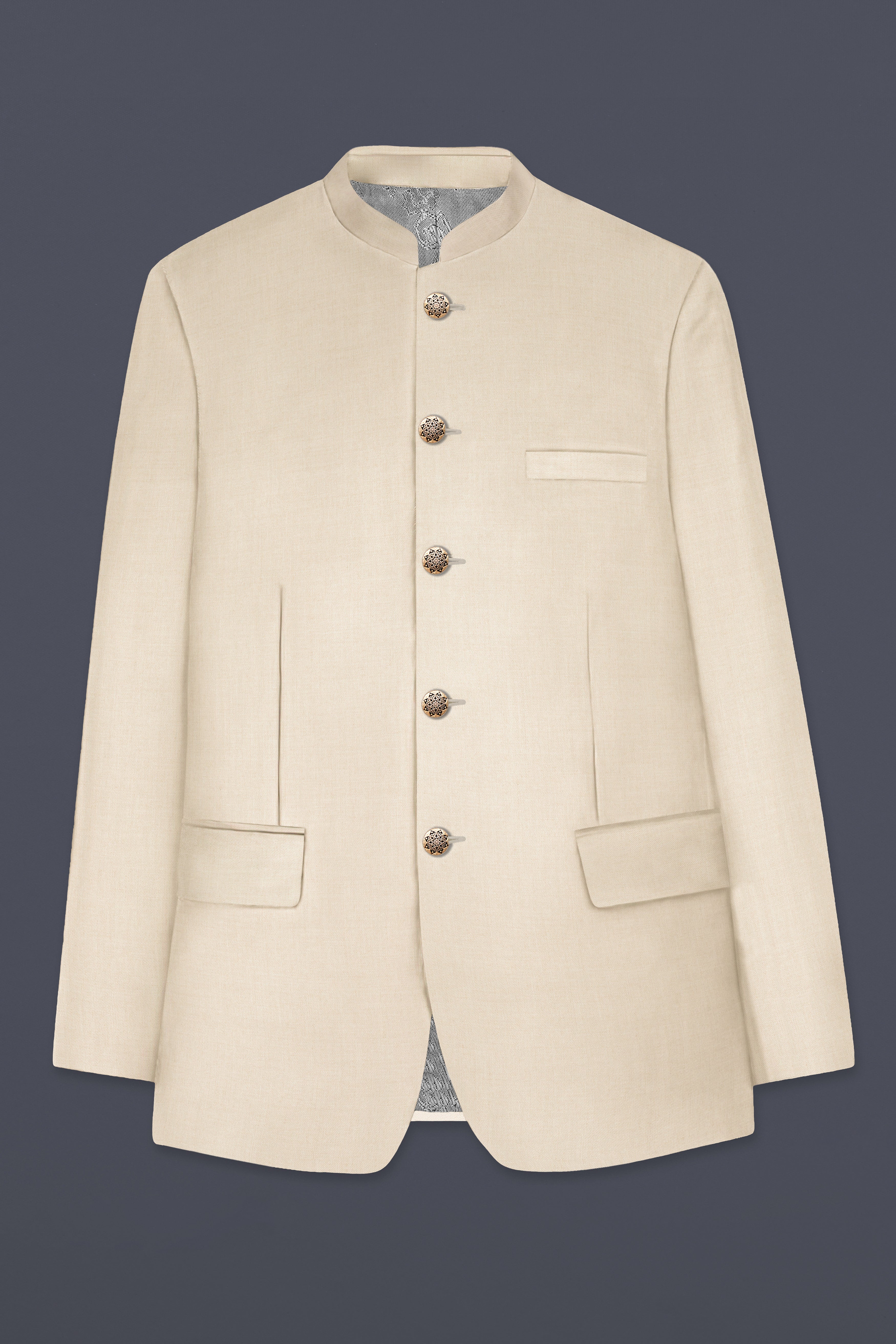 Mercury Cream Bandhgala Blazer
