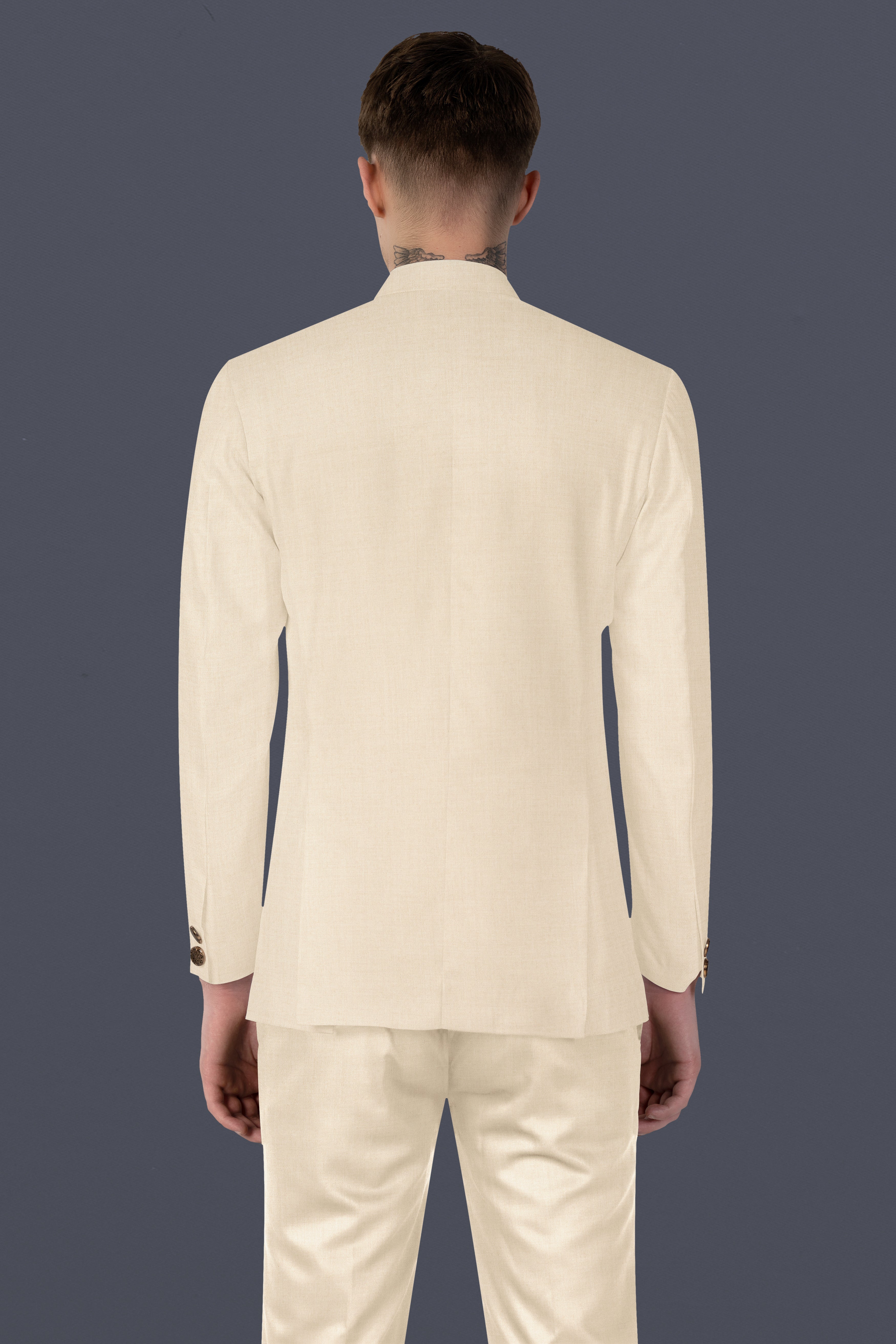 Mercury Cream Bandhgala Blazer