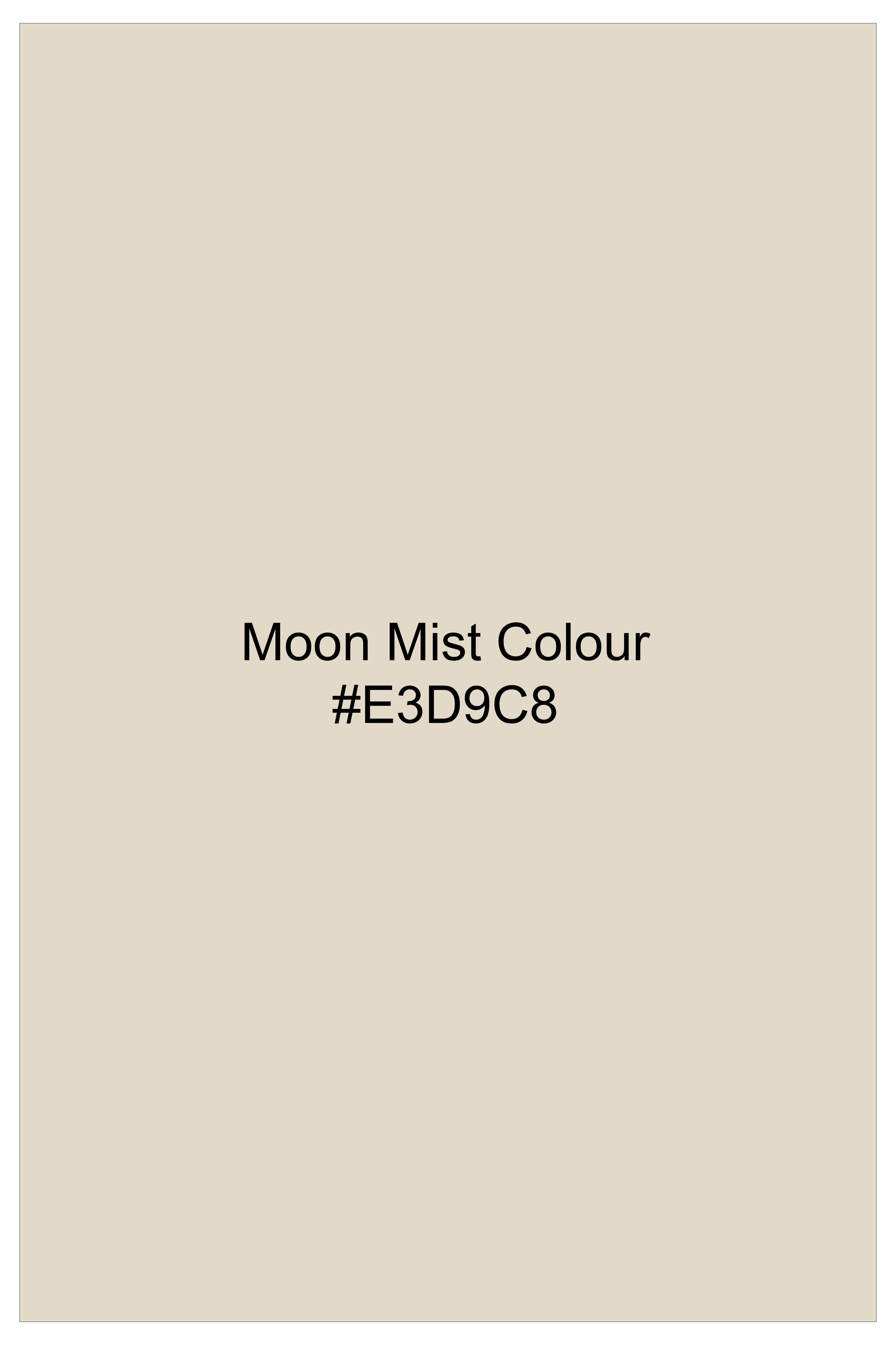 Moon Mist Cream Solid Wool Blend Bandhgala Blazer