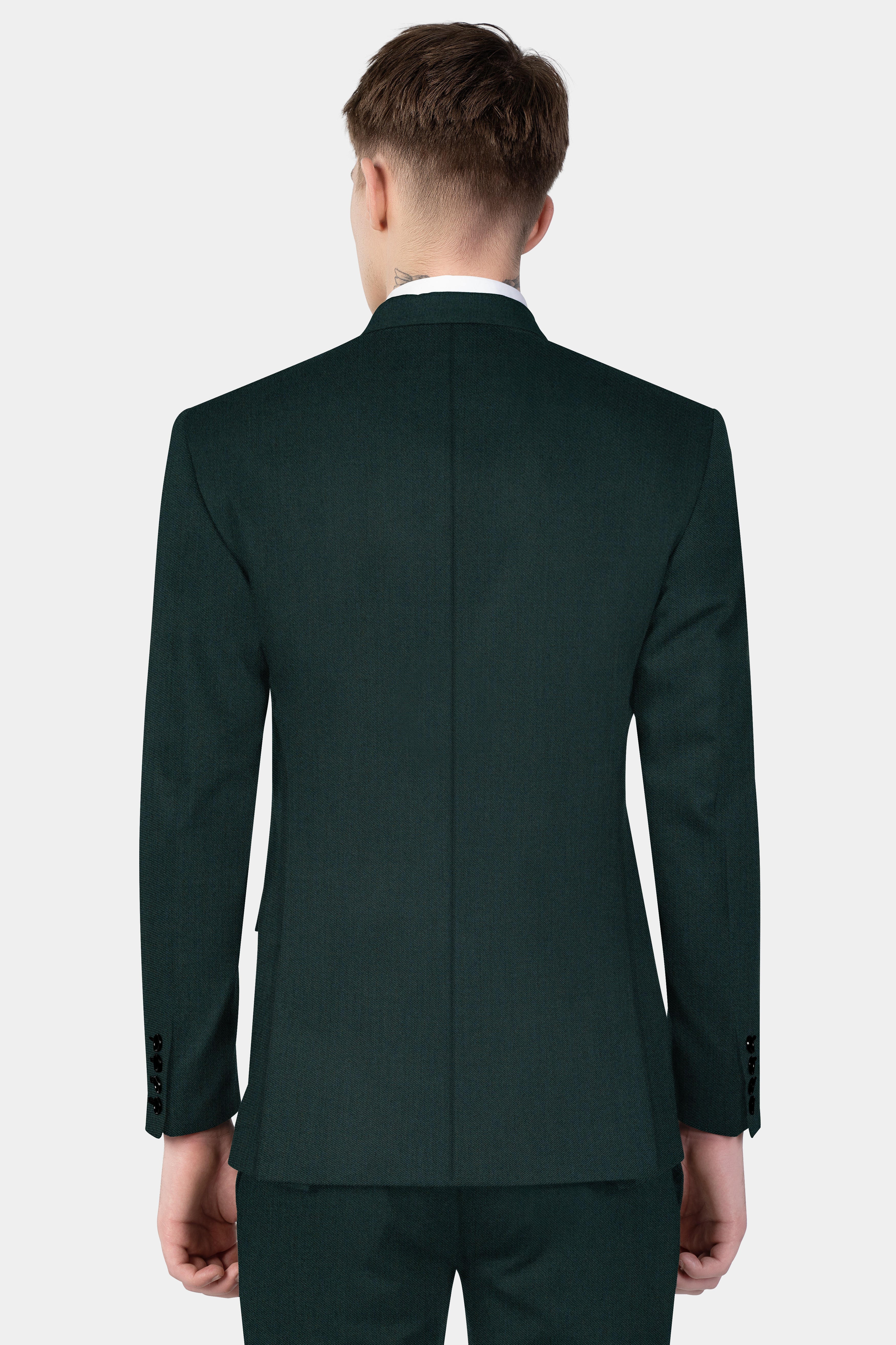 Timber Green Wool Rich Double Breasted Blazer