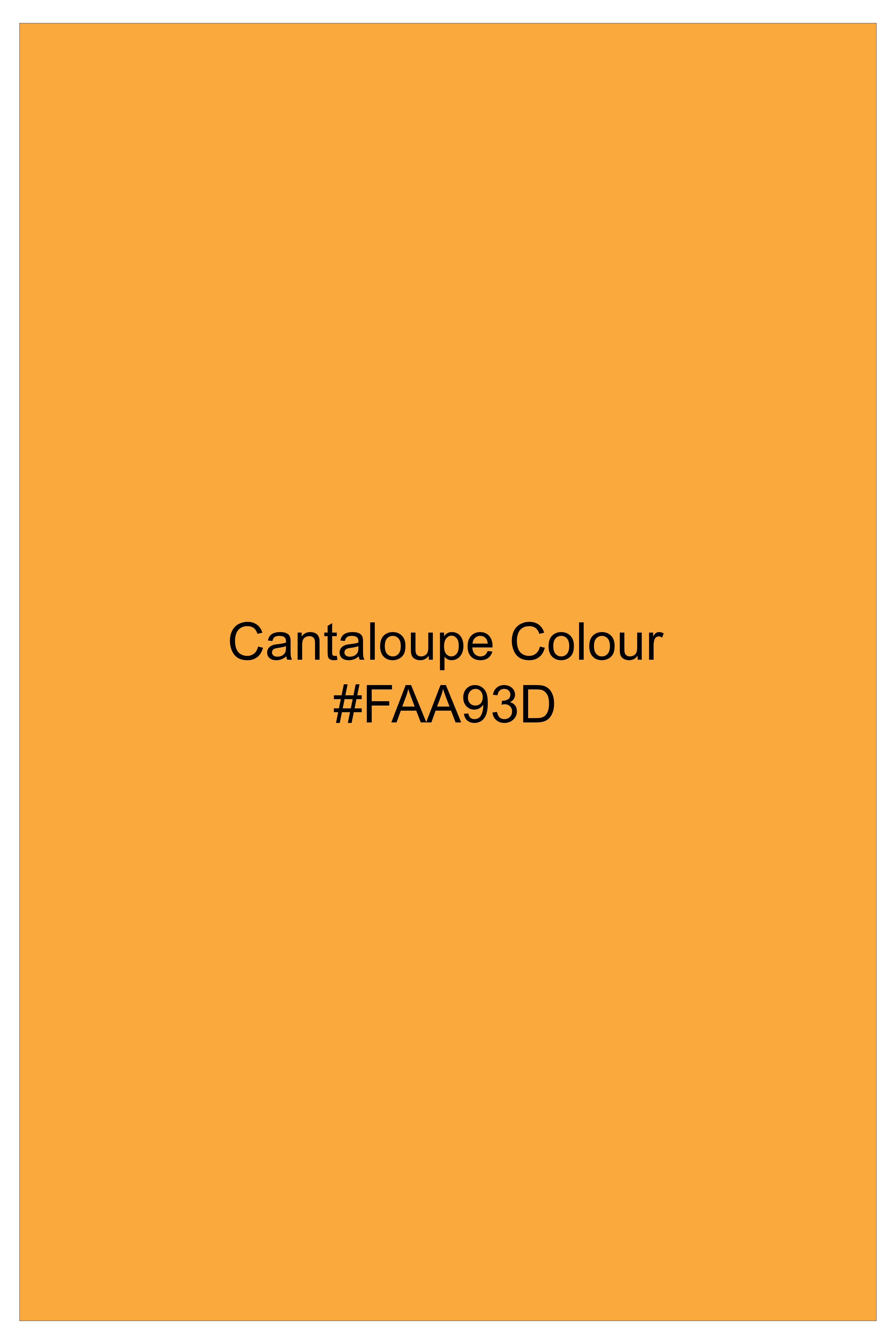 Cantaloupe Yellow herringbone Windowpane Single Breasted Blazer