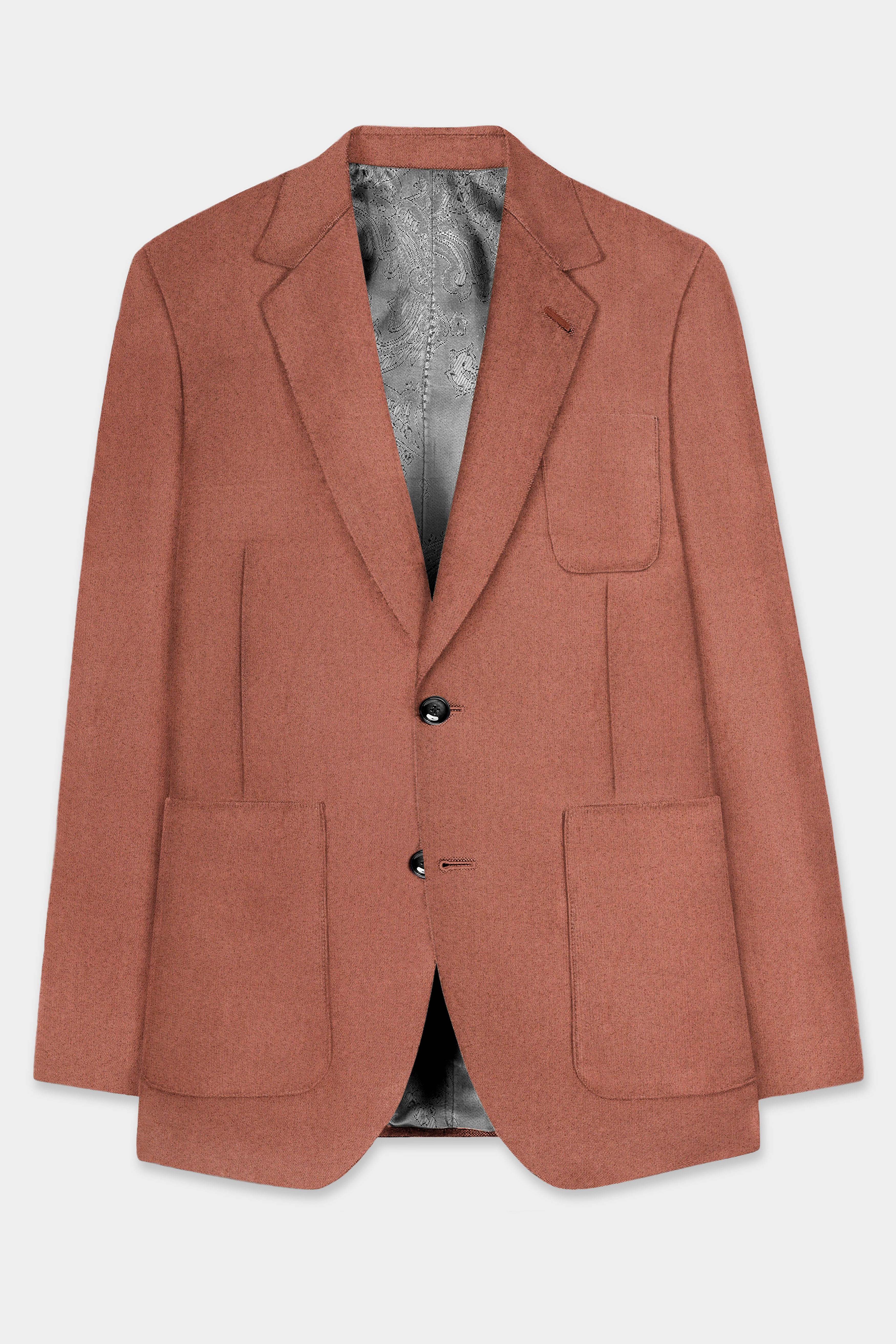 Palliser Brown Wool Rich Single Breasted Sports Blazer