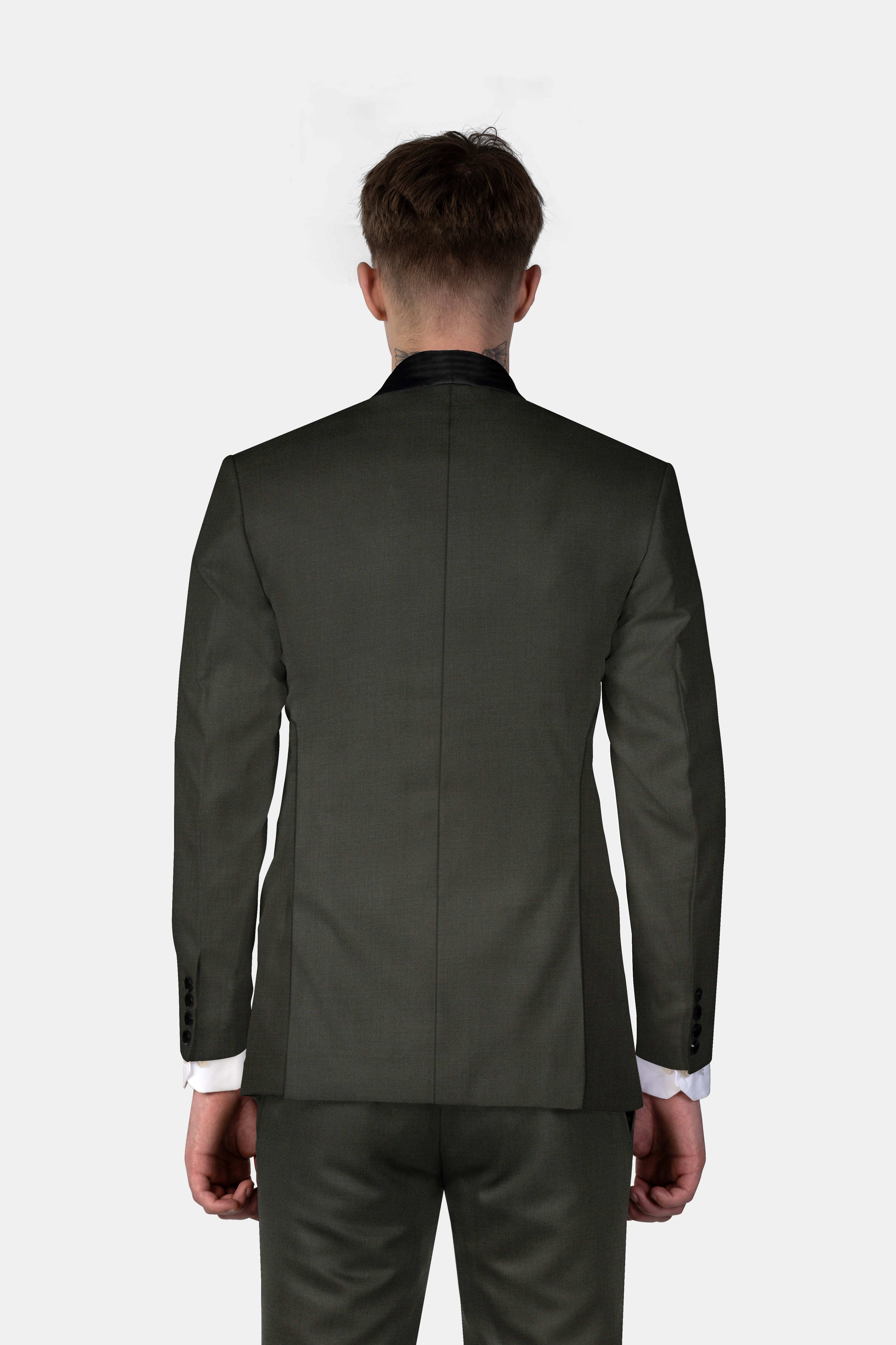 Rangoon Green Wool Blend Tuxedo Blazer