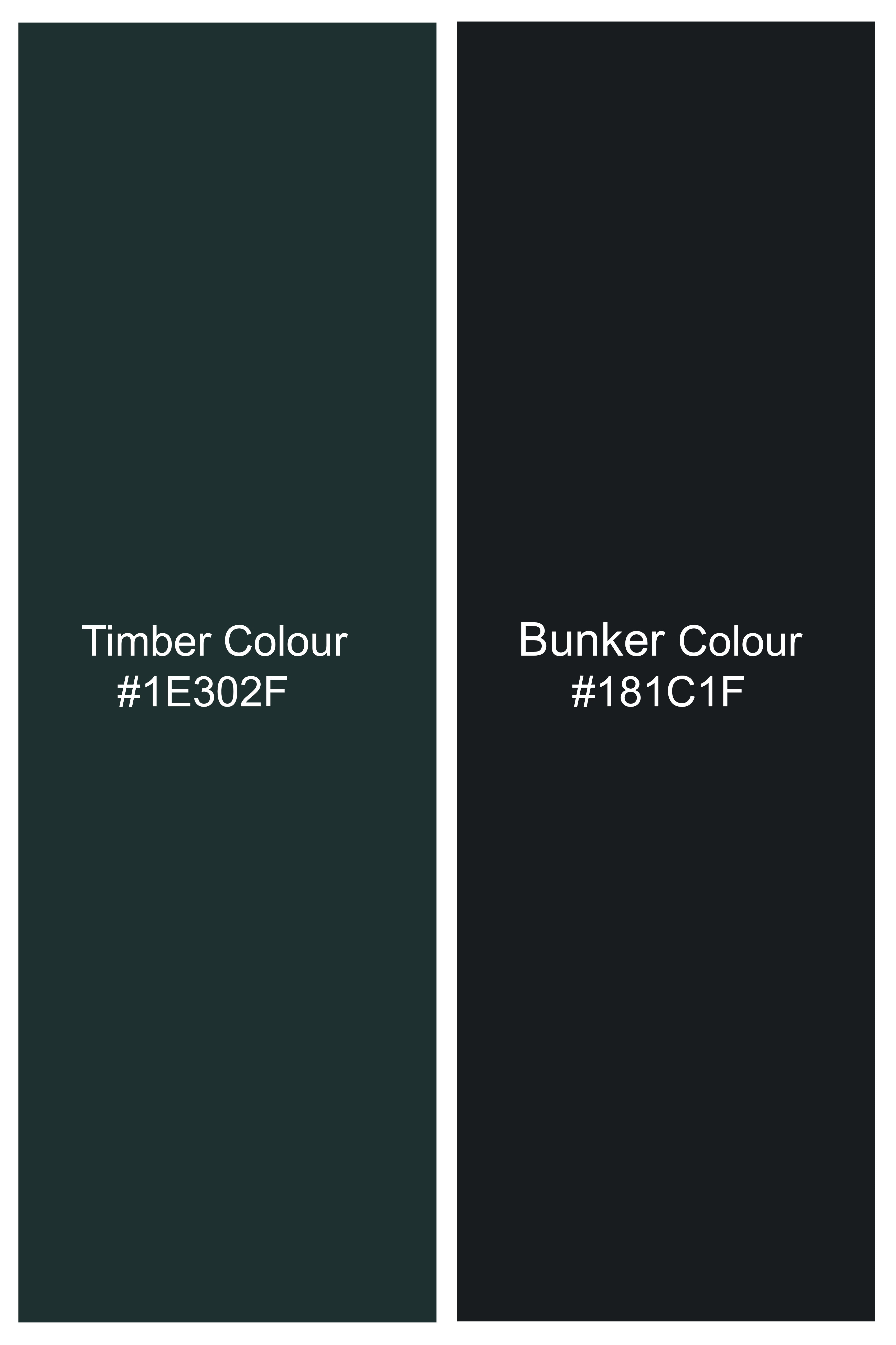 Timber Green With Bunker Black Striped Wool Blend Blazer