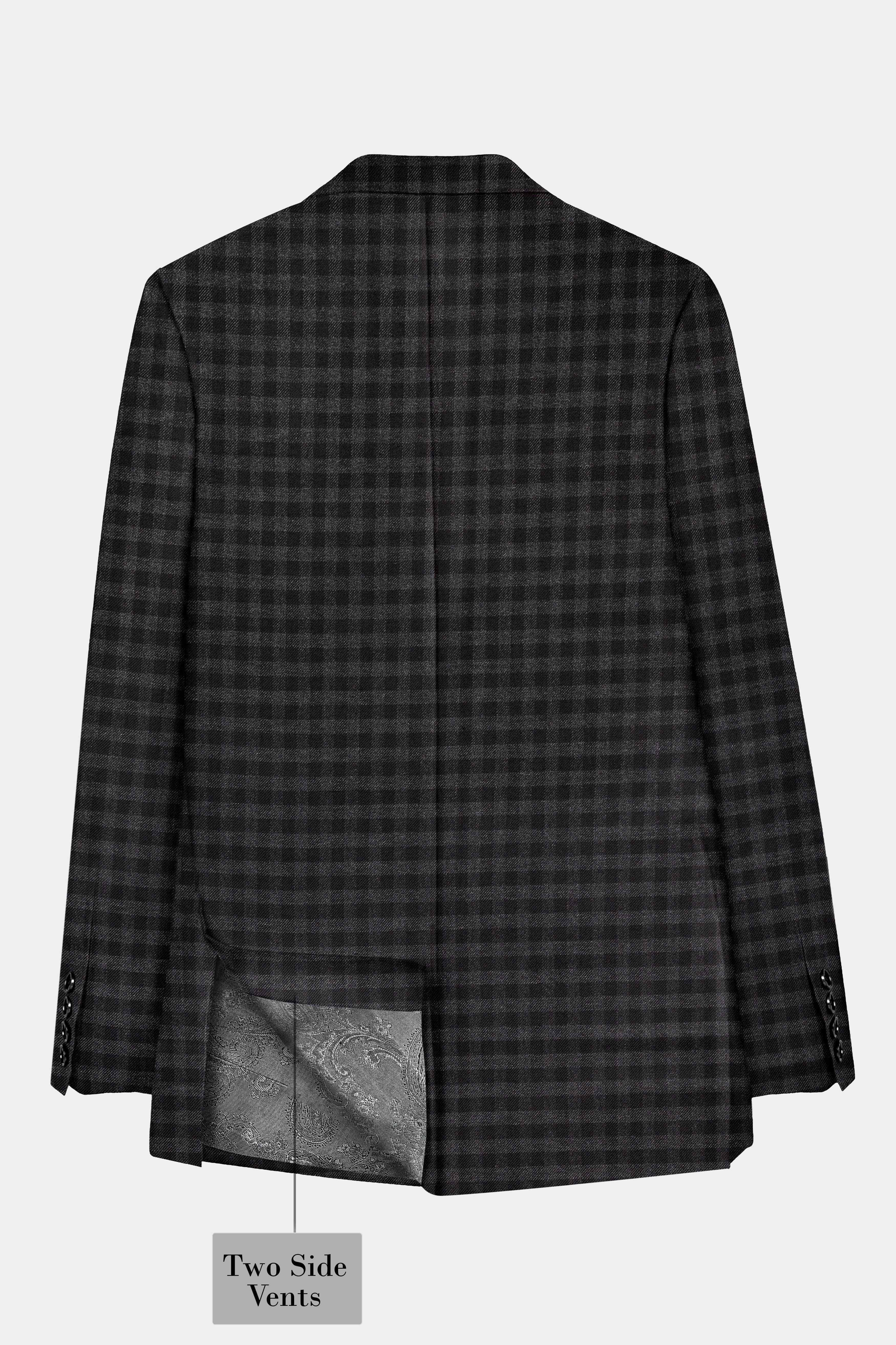 Piano Gray Plaid Tweed Patch Pocket Designer Sport Blazer