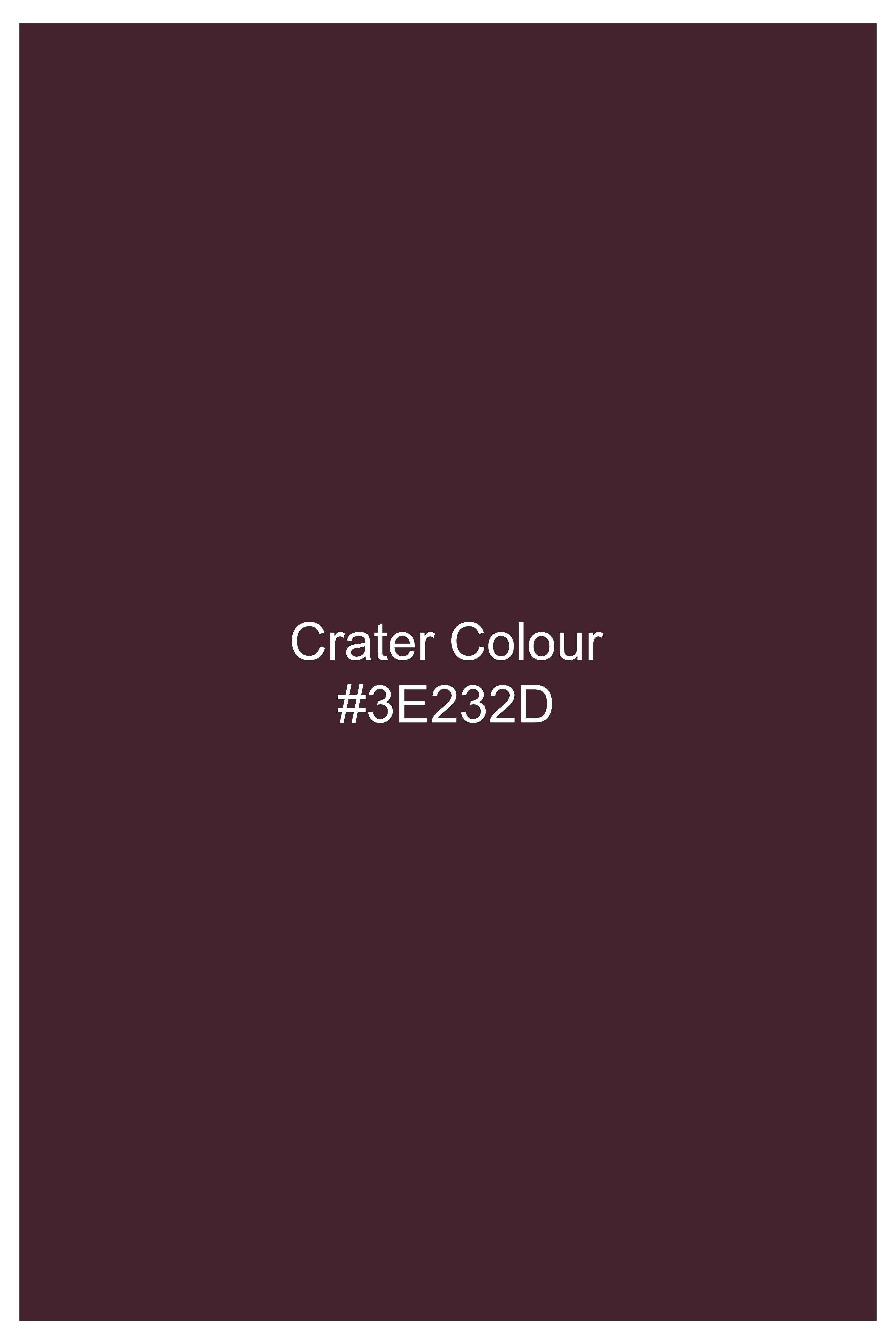 Crater Maroon Solid Wool Blend Double Breasted Blazer