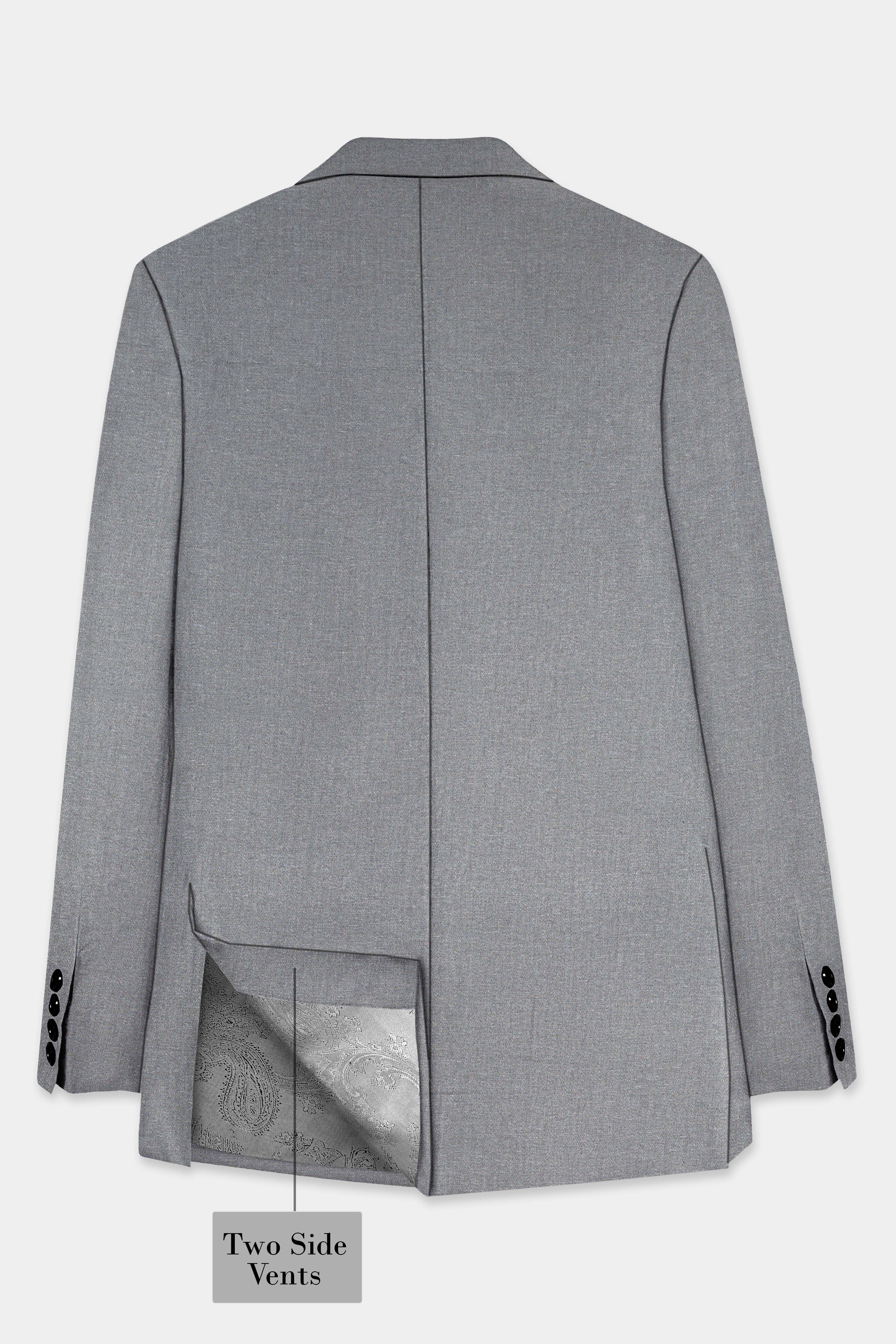 Venus Gray Solid Cotton Belt Closure Designer Blazer