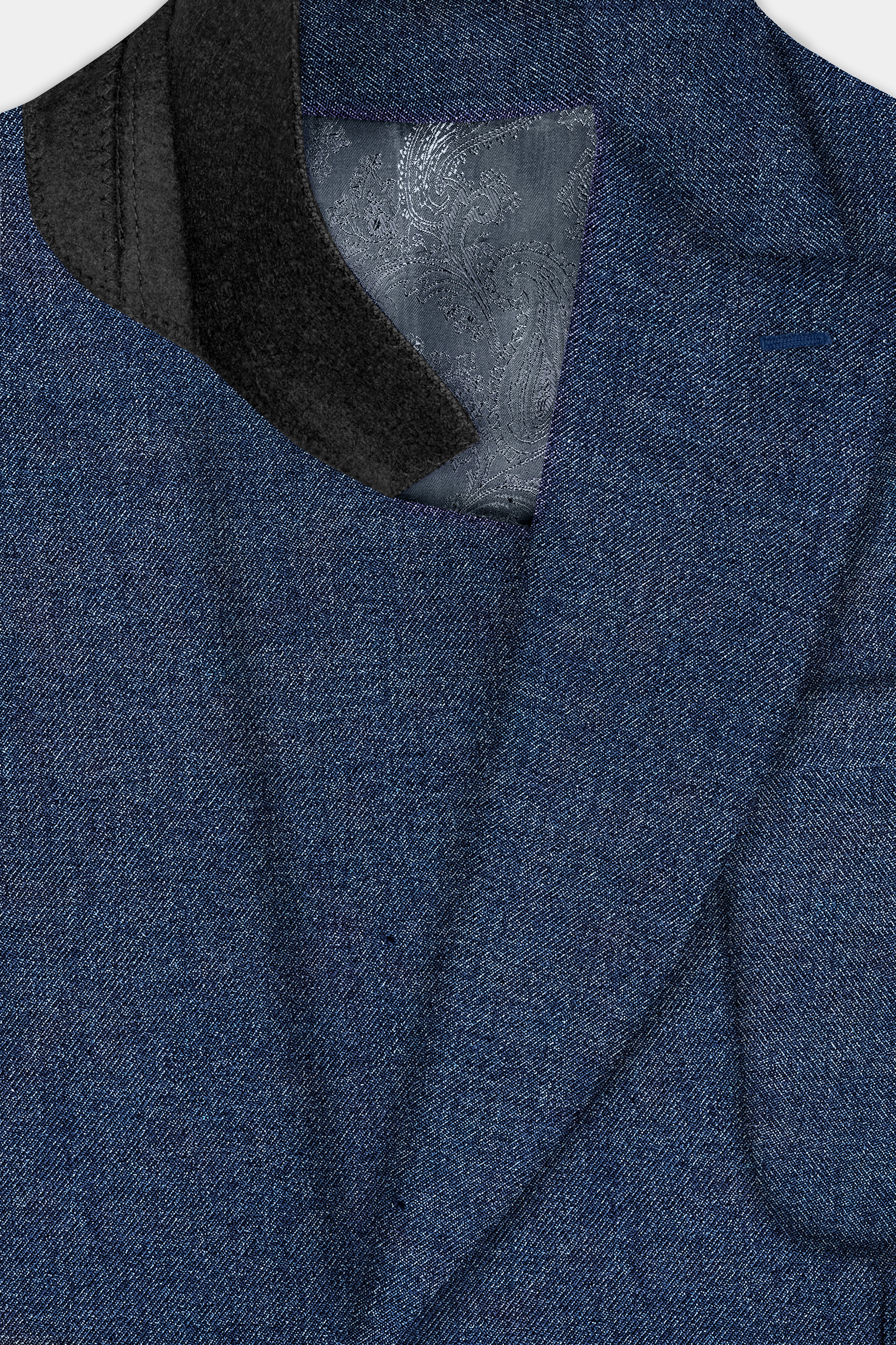 Zodiac Blue Textured Tweed Wool Rich Patch Pocket Designer Sport Blazer