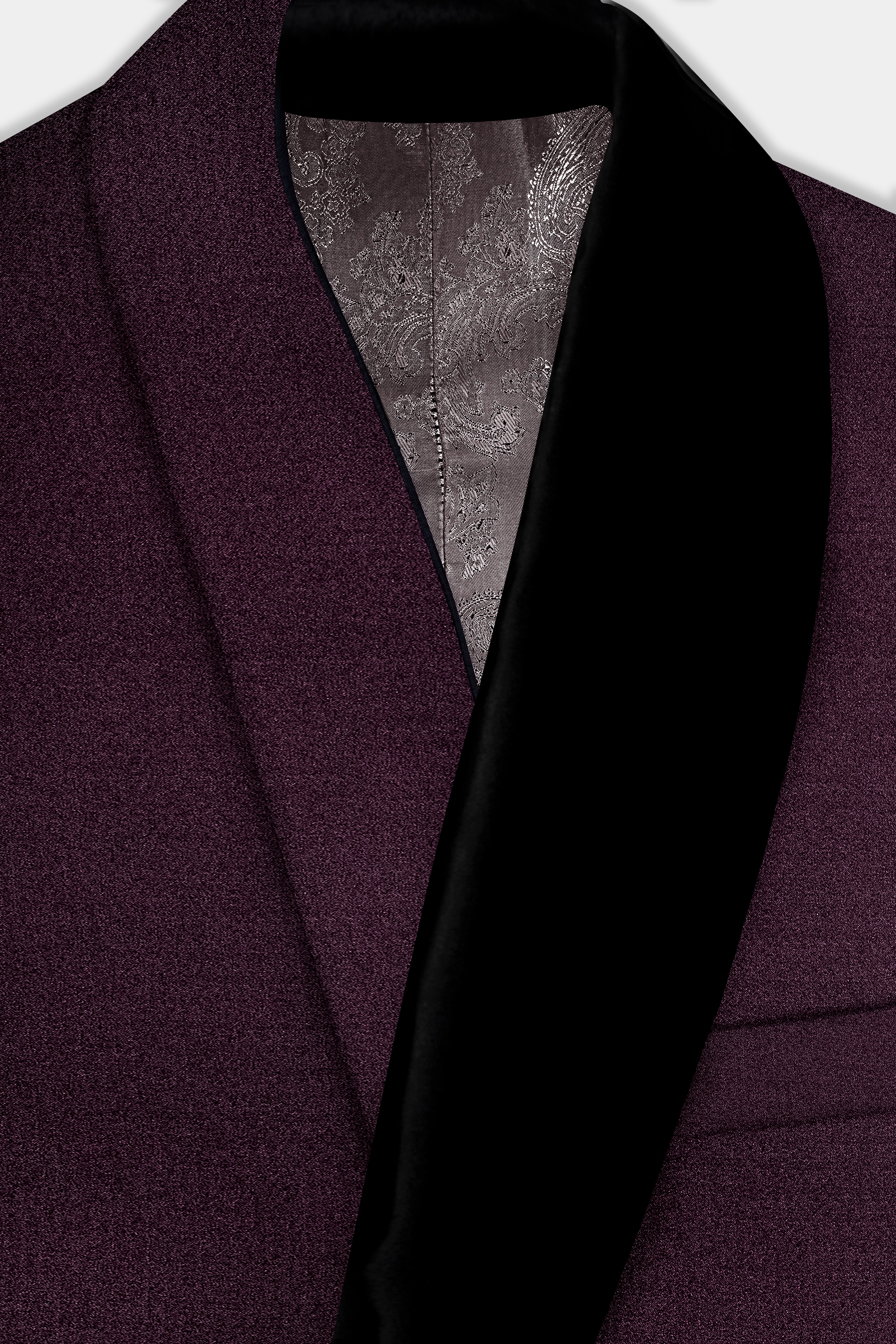 Tamarind Wine Textured Tuxedo Blazer