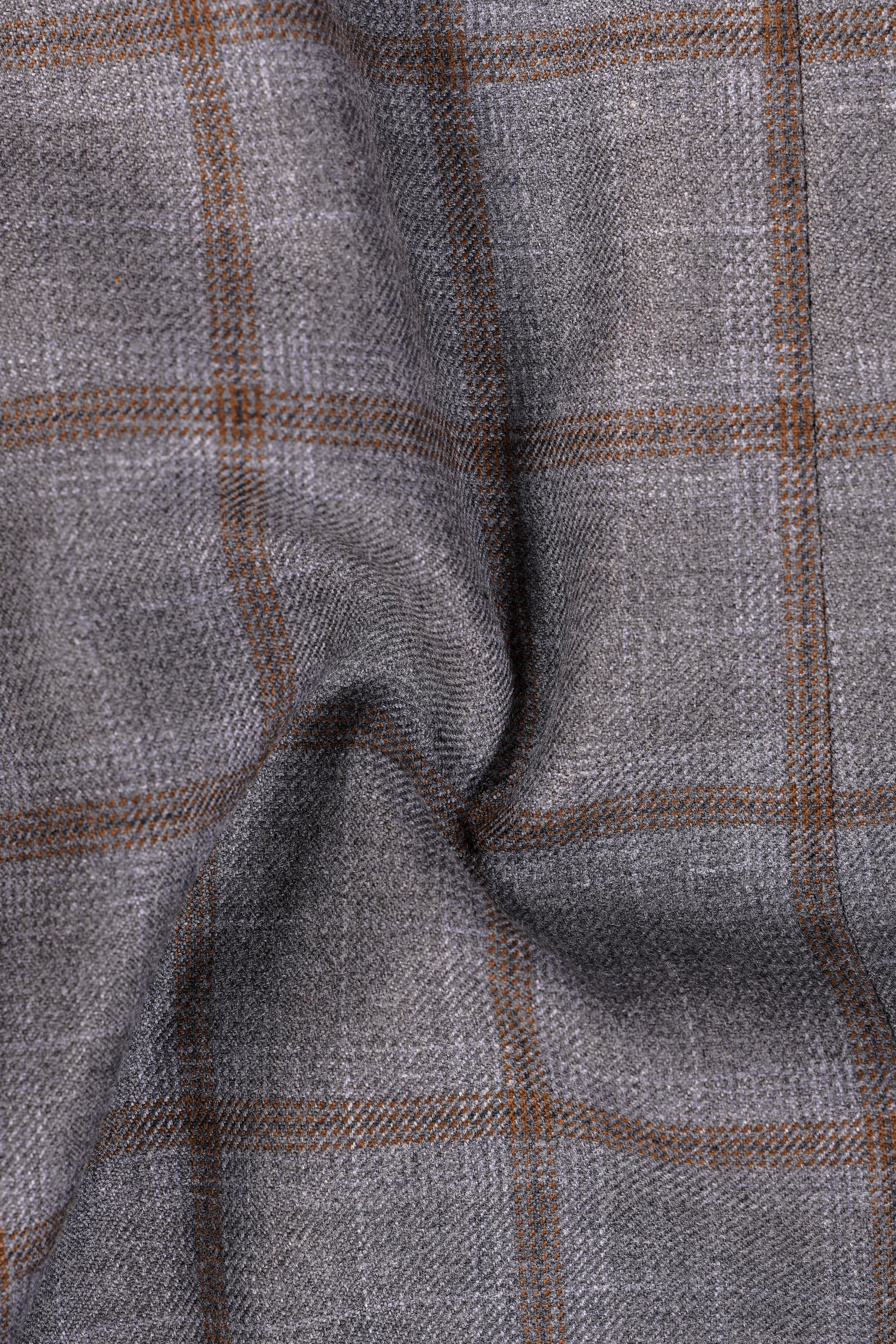 Flintstone-Gray windows Tweed Double Breasted Sports Blazer