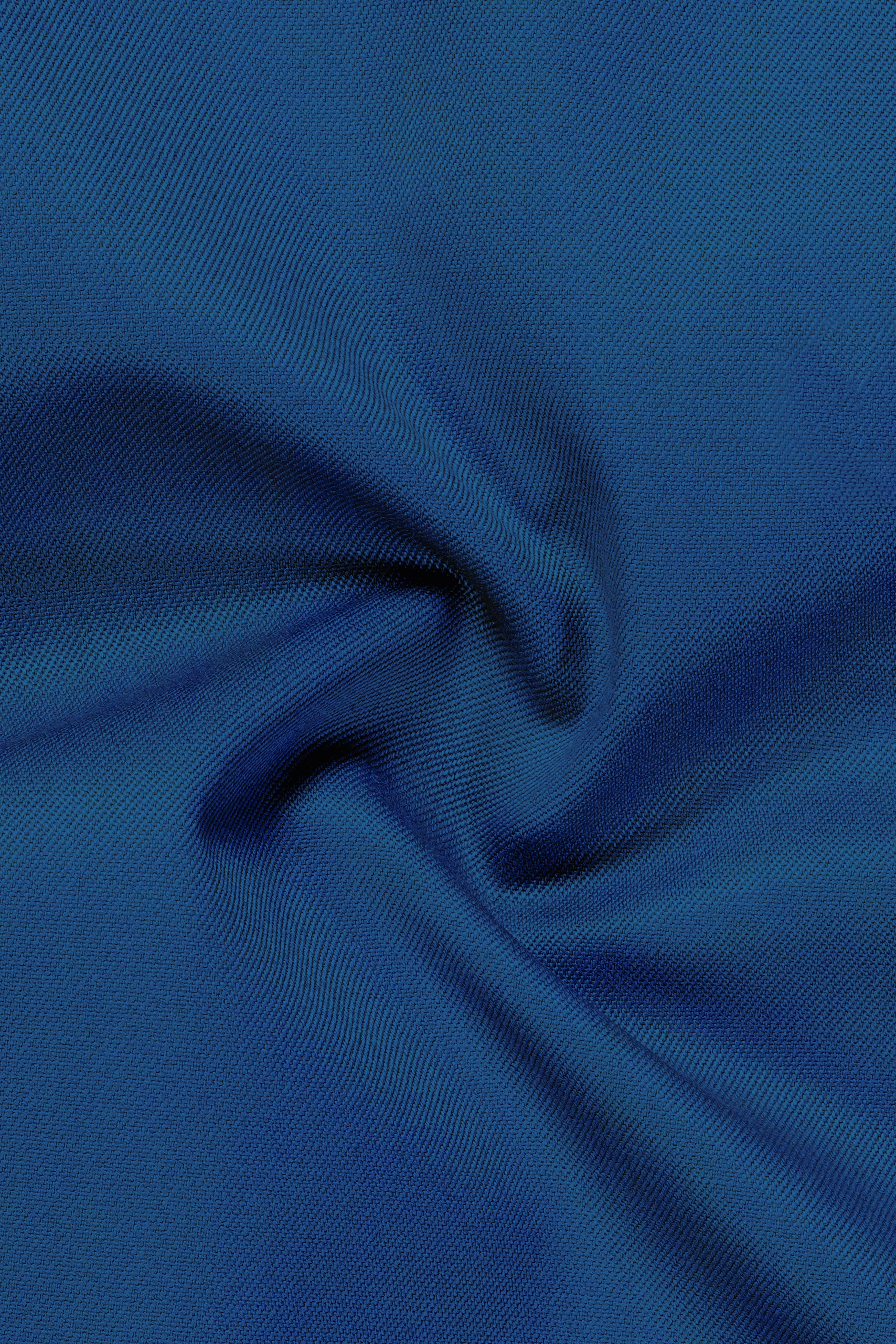 Cerulean Elite-Cobalt Blue Solid Wool Rich Tuxedo Slight Stretch Blazer