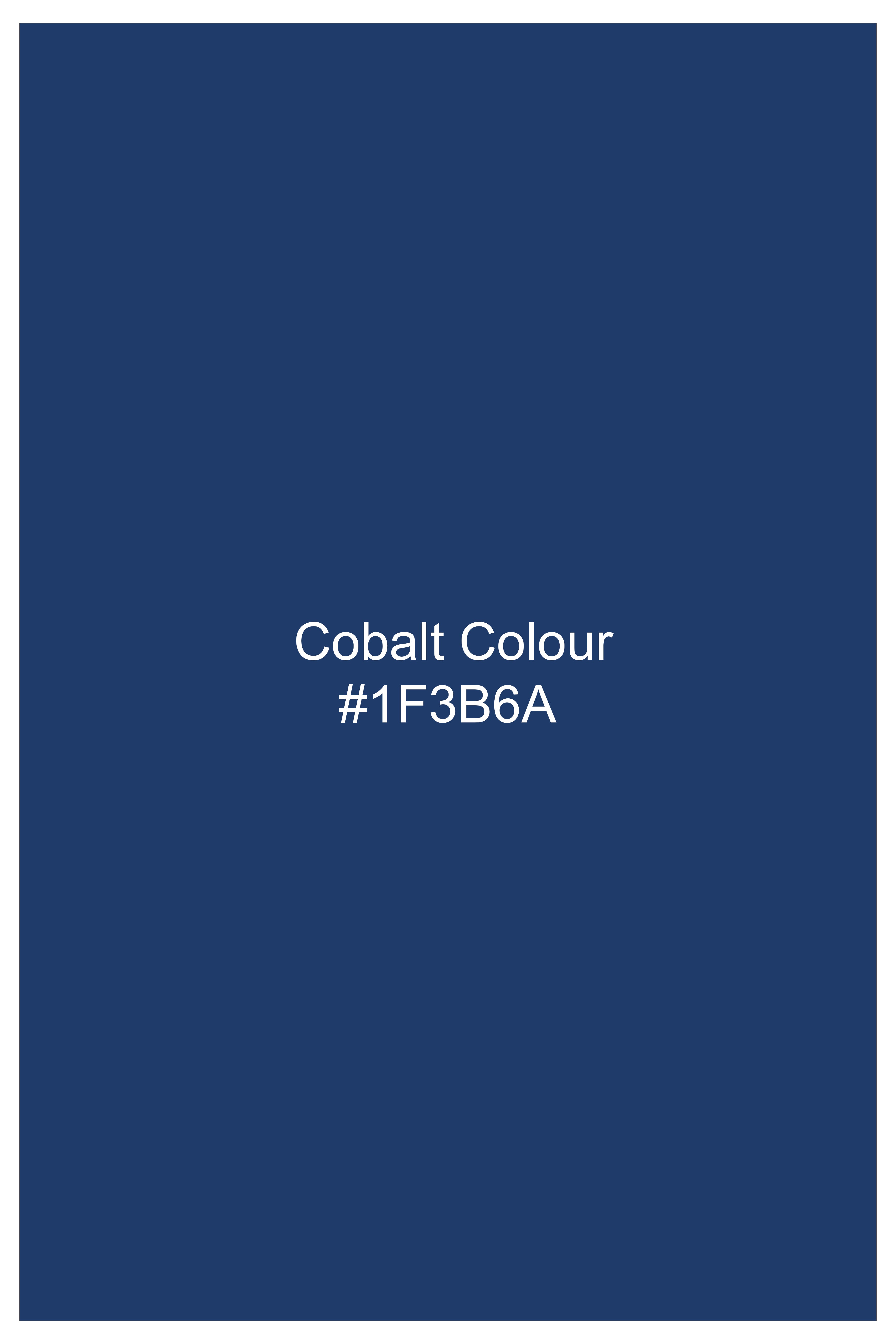 Cerulean Elite-Cobalt Blue Solid Wool Rich Peak Lapel Tuxedo Slight Stretch Blazer