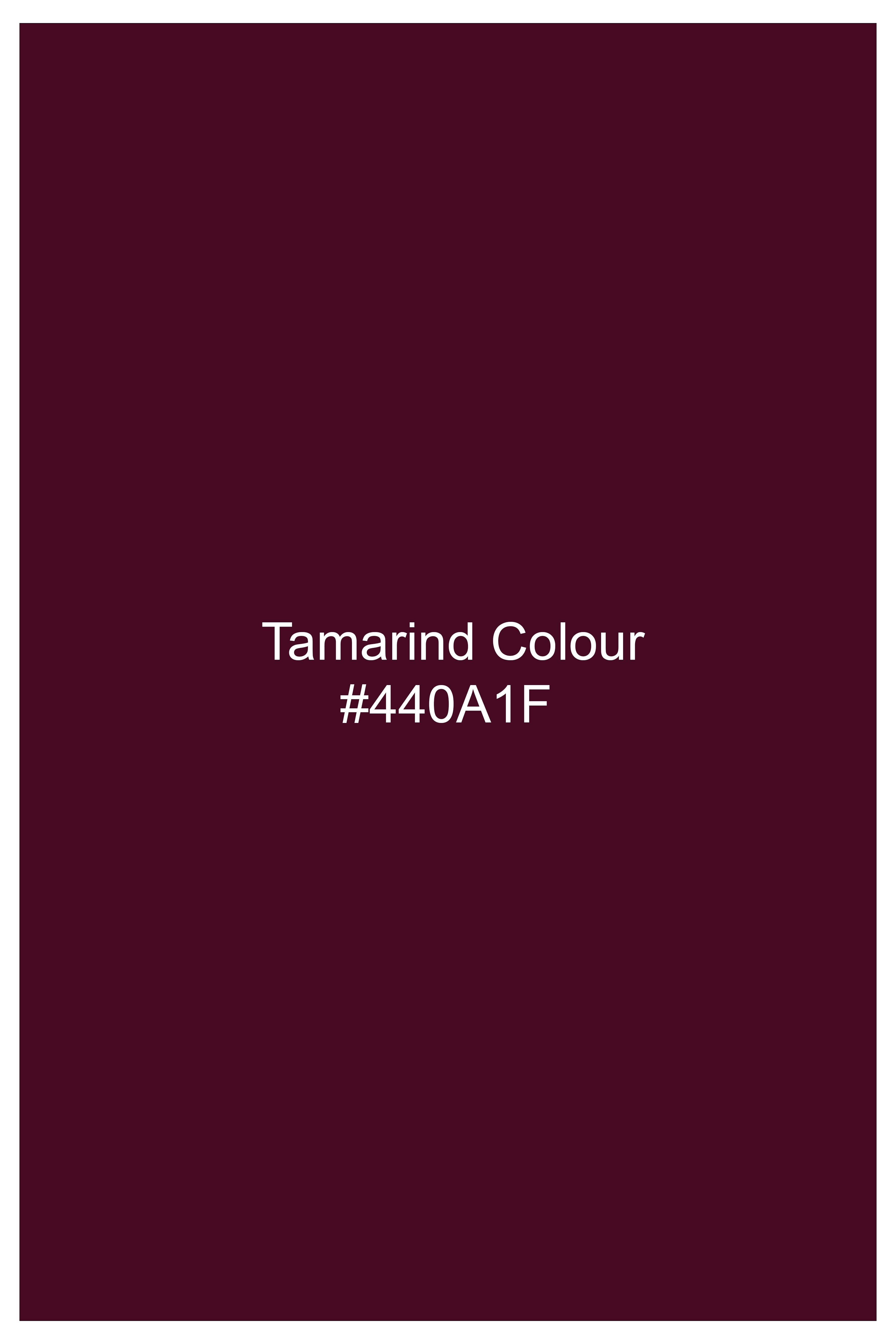 Regal Maroon-Tamarind Solid Wool Rich Peak Lapel Tuxedo Slight Stretch Blazer