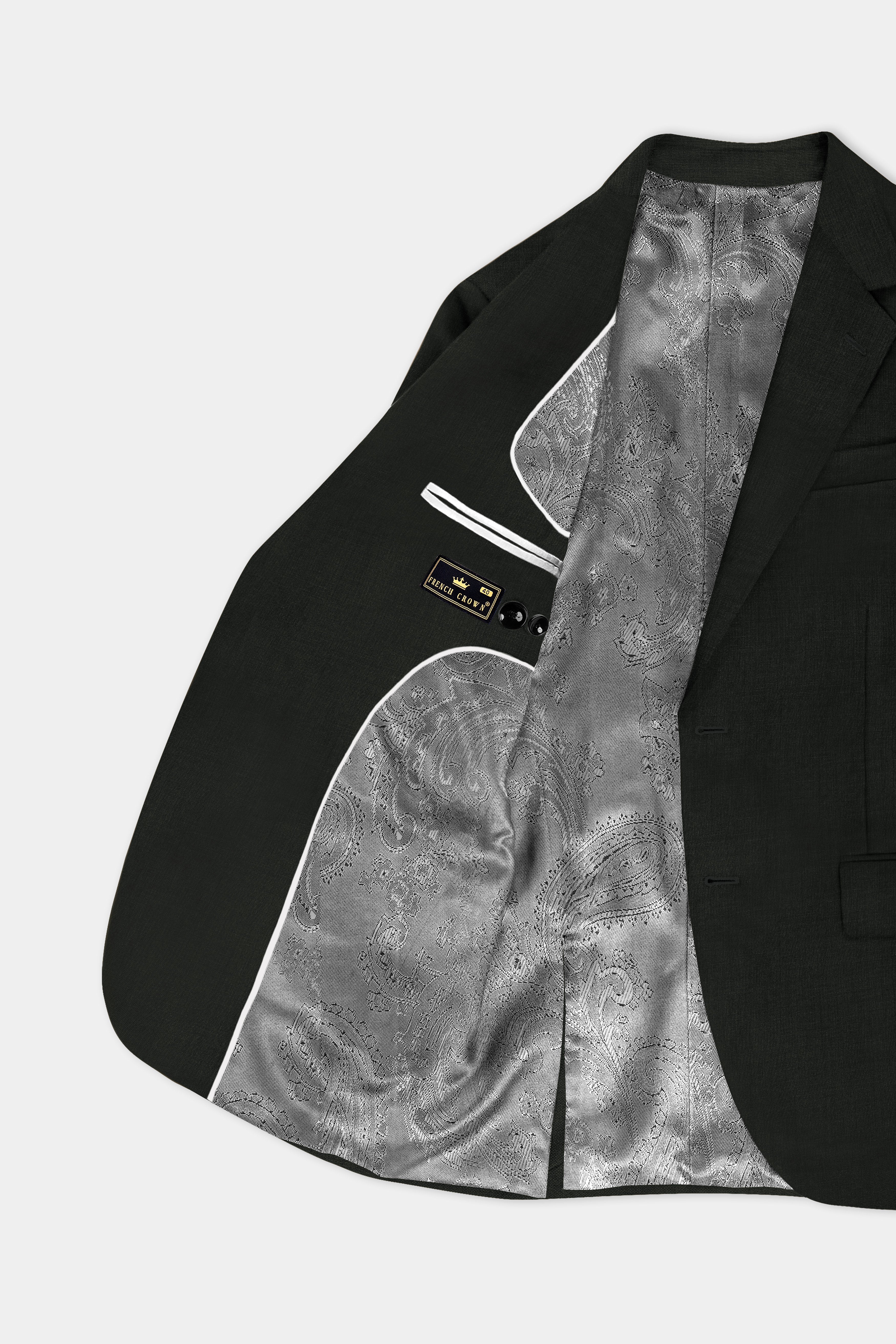Verdant Majesty-Juniper Green Solid Wool Rich Single Breasted Stretchable traveler Blazer