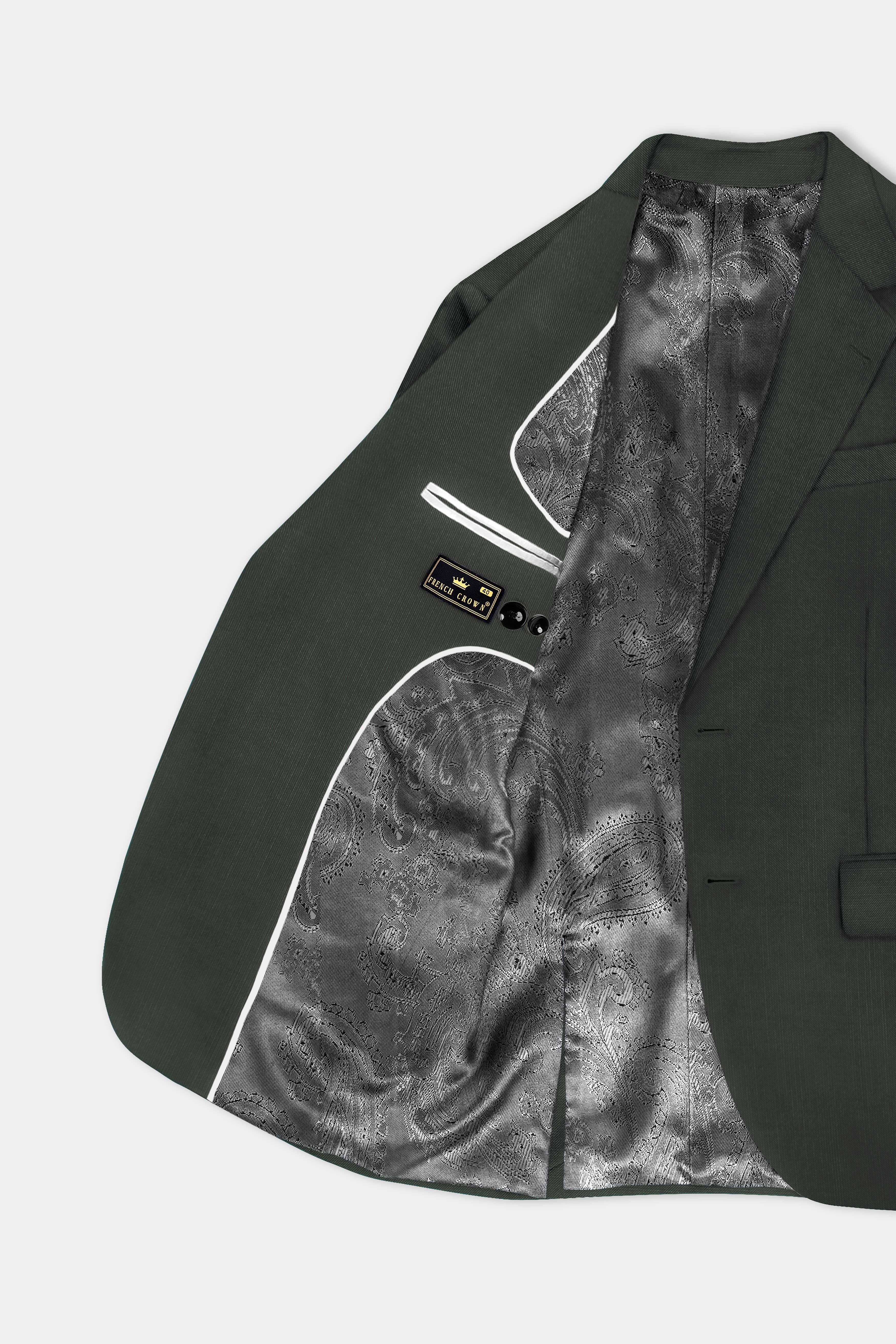 Shafton-Mine Shaft Green Solid Wool Rich Single Breasted Stretchable traveler Blazer