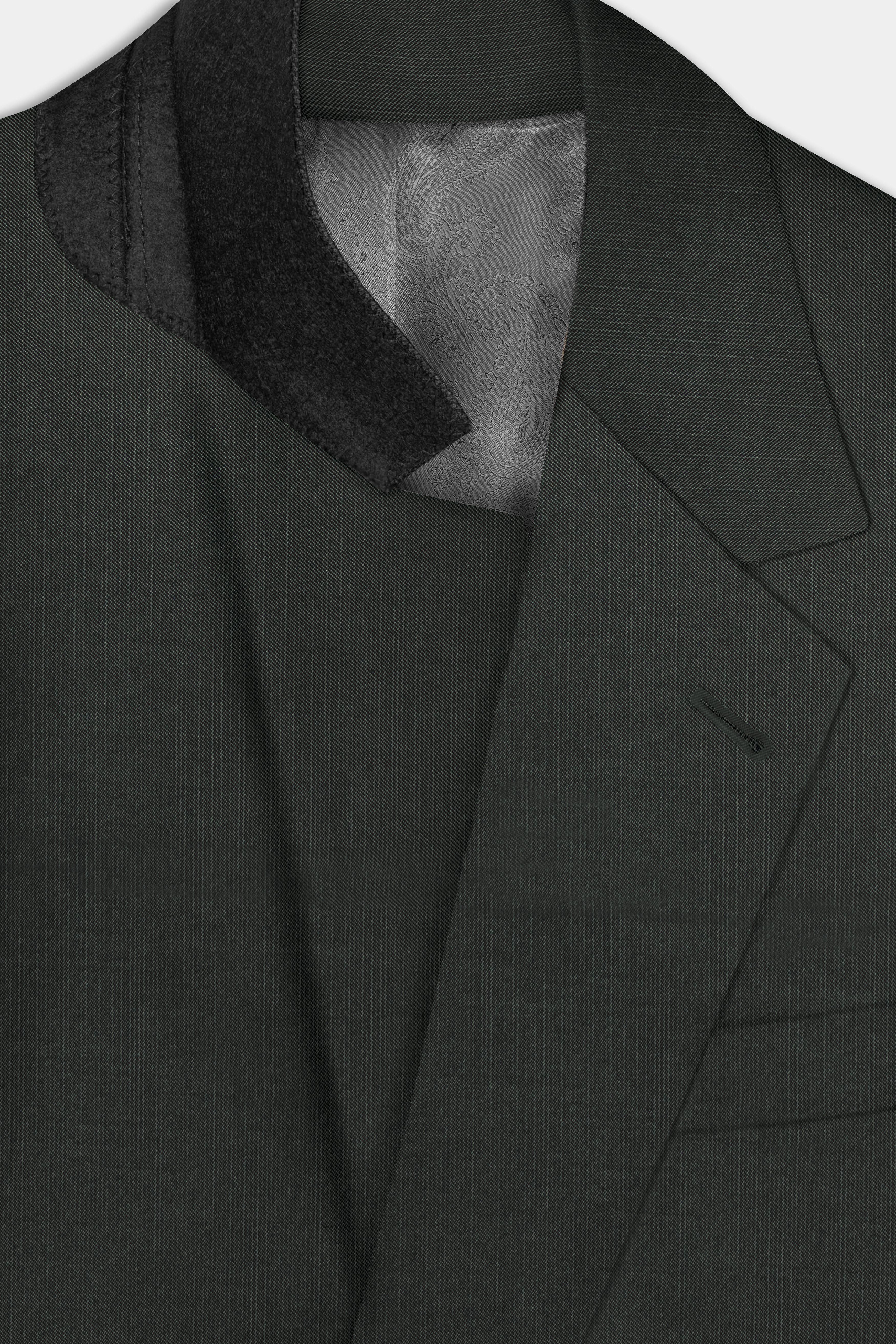 Shafton-Mine Shaft Green Solid Wool Rich Single Breasted Stretchable traveler Blazer