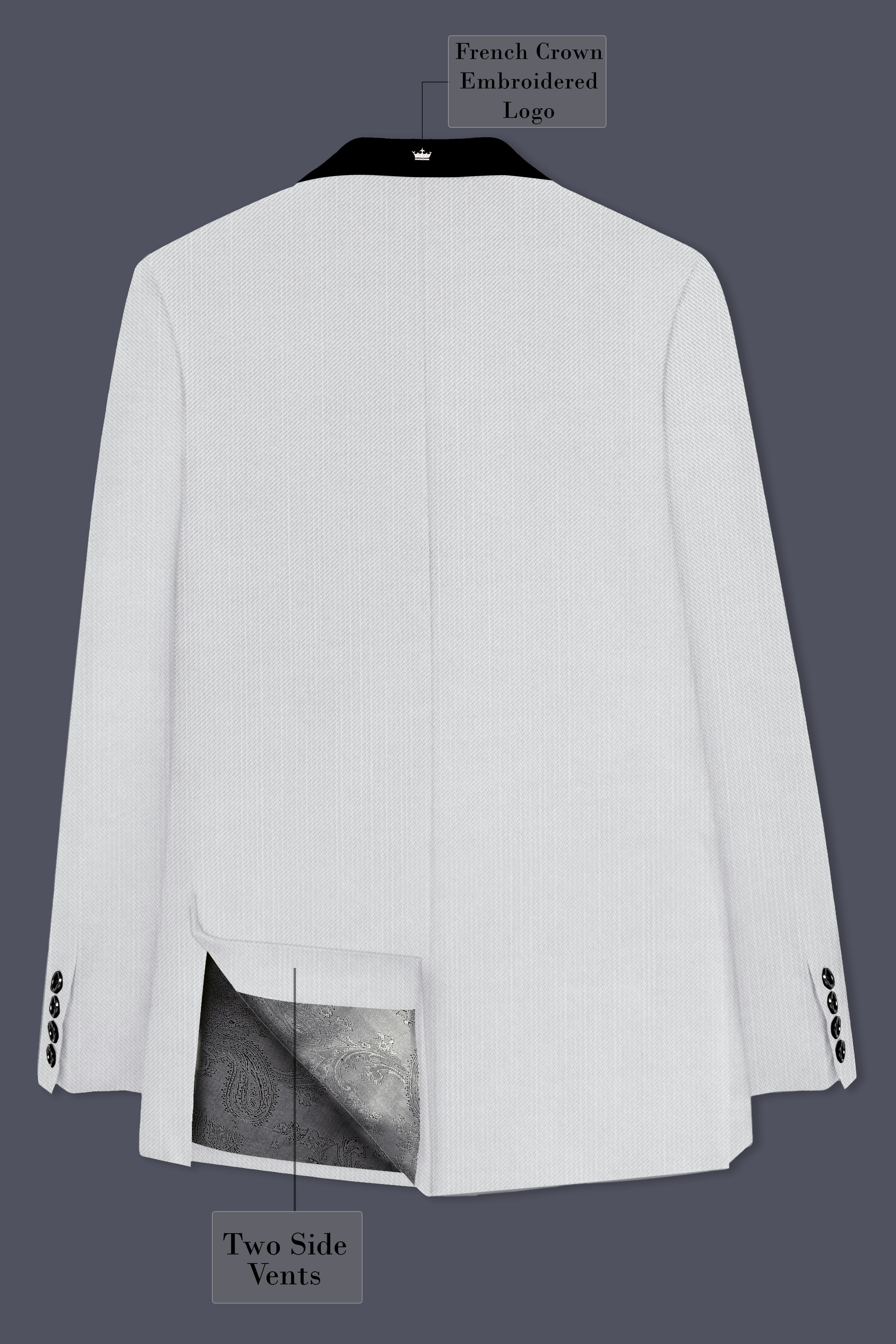 Granite-Alto Gray Wool Rich Tuxedo Slight Stretch Blazer