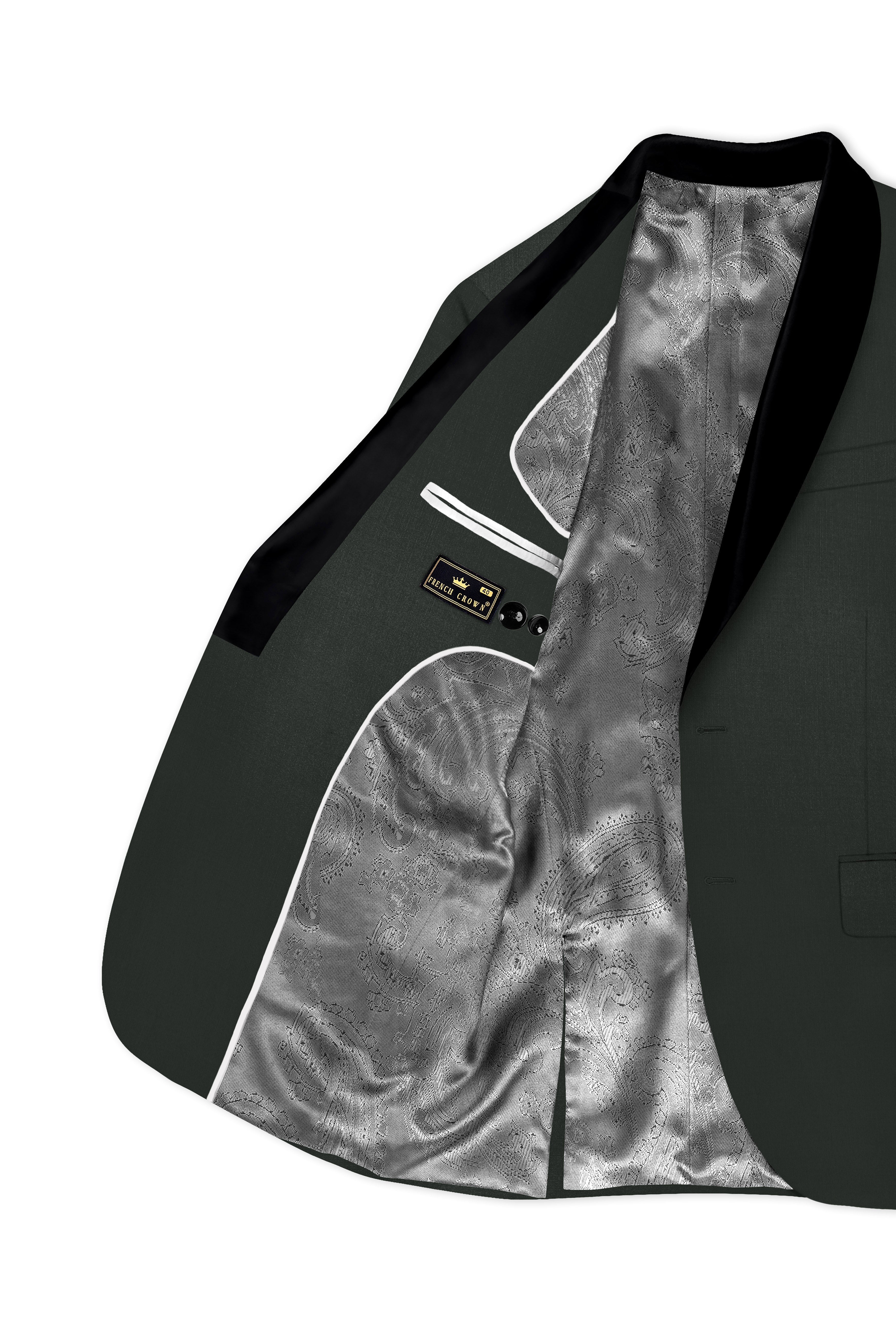 Shafton-Mine Shaft Green Wool Rich Tuxedo Stretchable Traveler Blazer