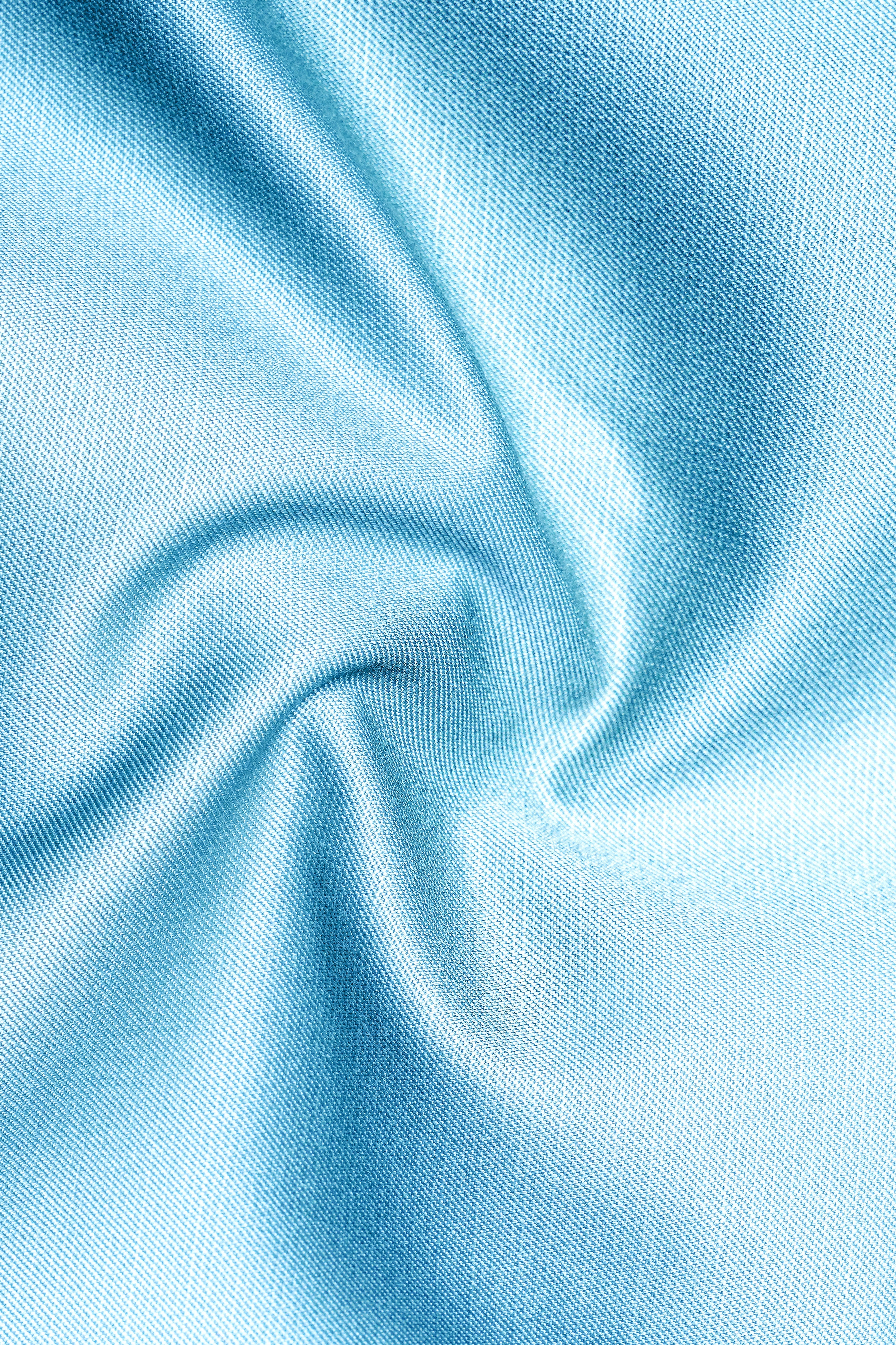 Iceland-Aquamarine Blue Wool Rich Tuxedo Slight Stretch Blazer