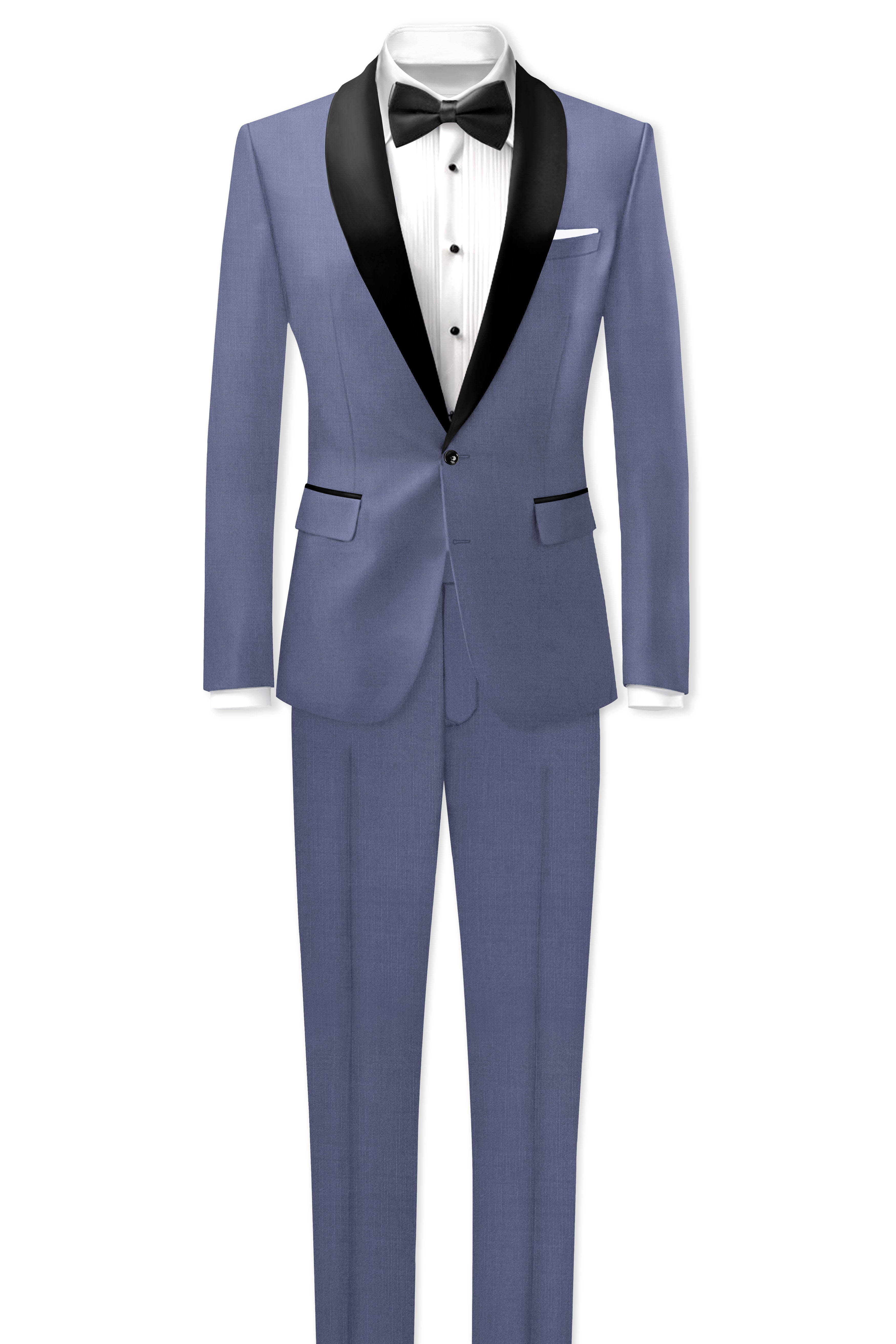 Zenith-Comet Gray Wool Rich Tuxedo Slight Stretch Blazer