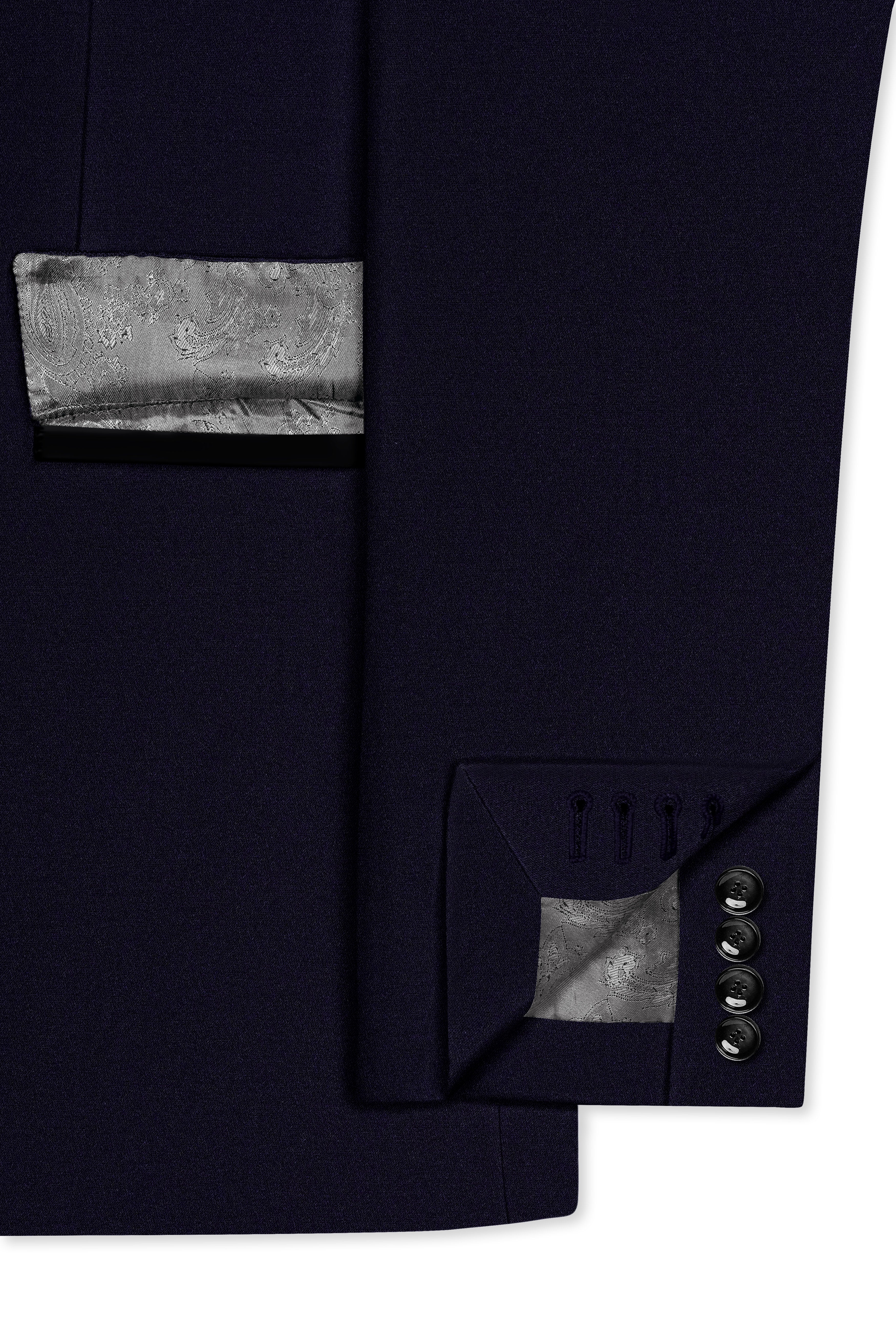 Vistaro-Korean Blue (The Best Blue We Have) Wool Rich Peak Lapel Tuxedo Stretchable traveler Blazer