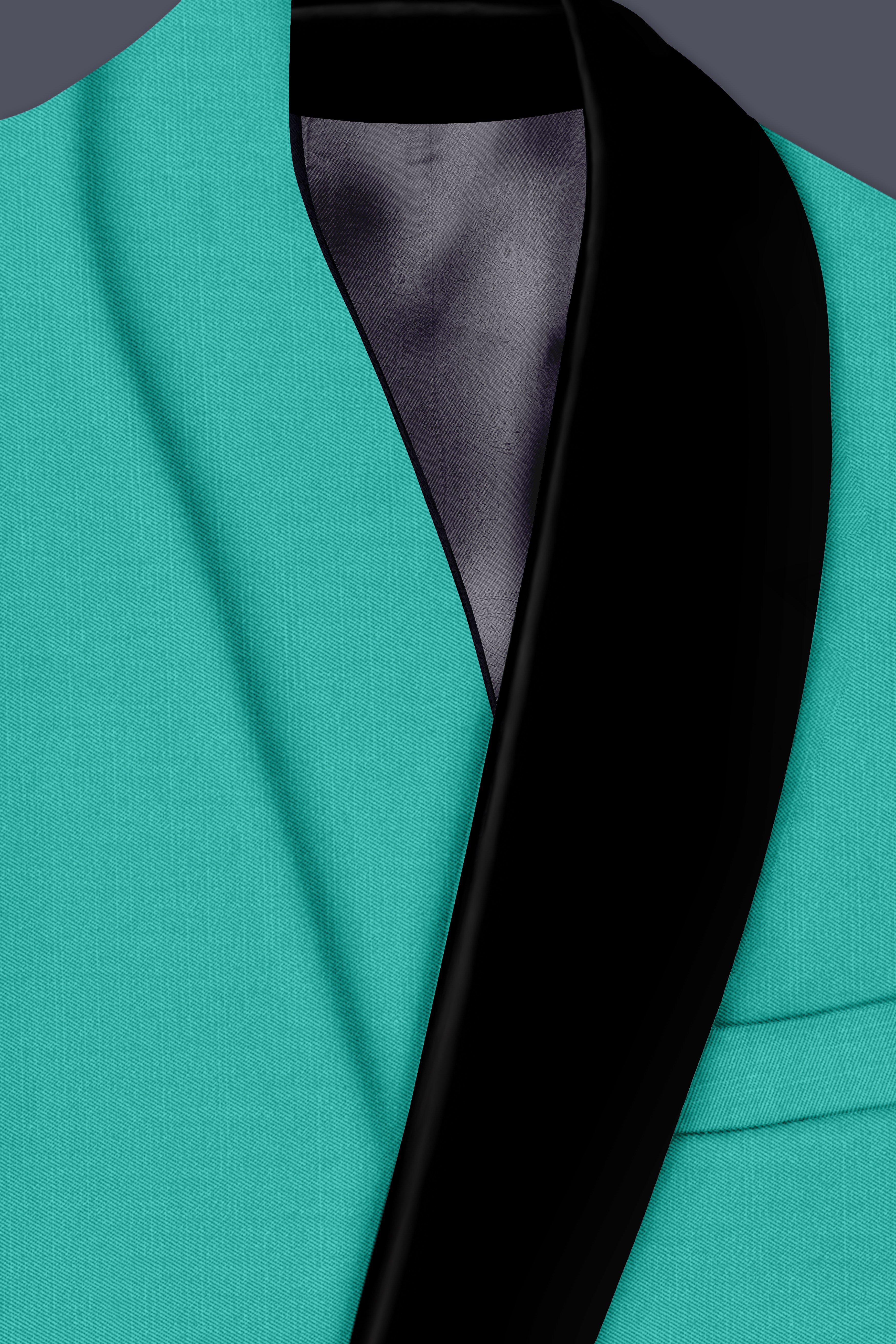 Aegir-Viking Blue Wool Rich Tuxedo Slight Stretch Blazer