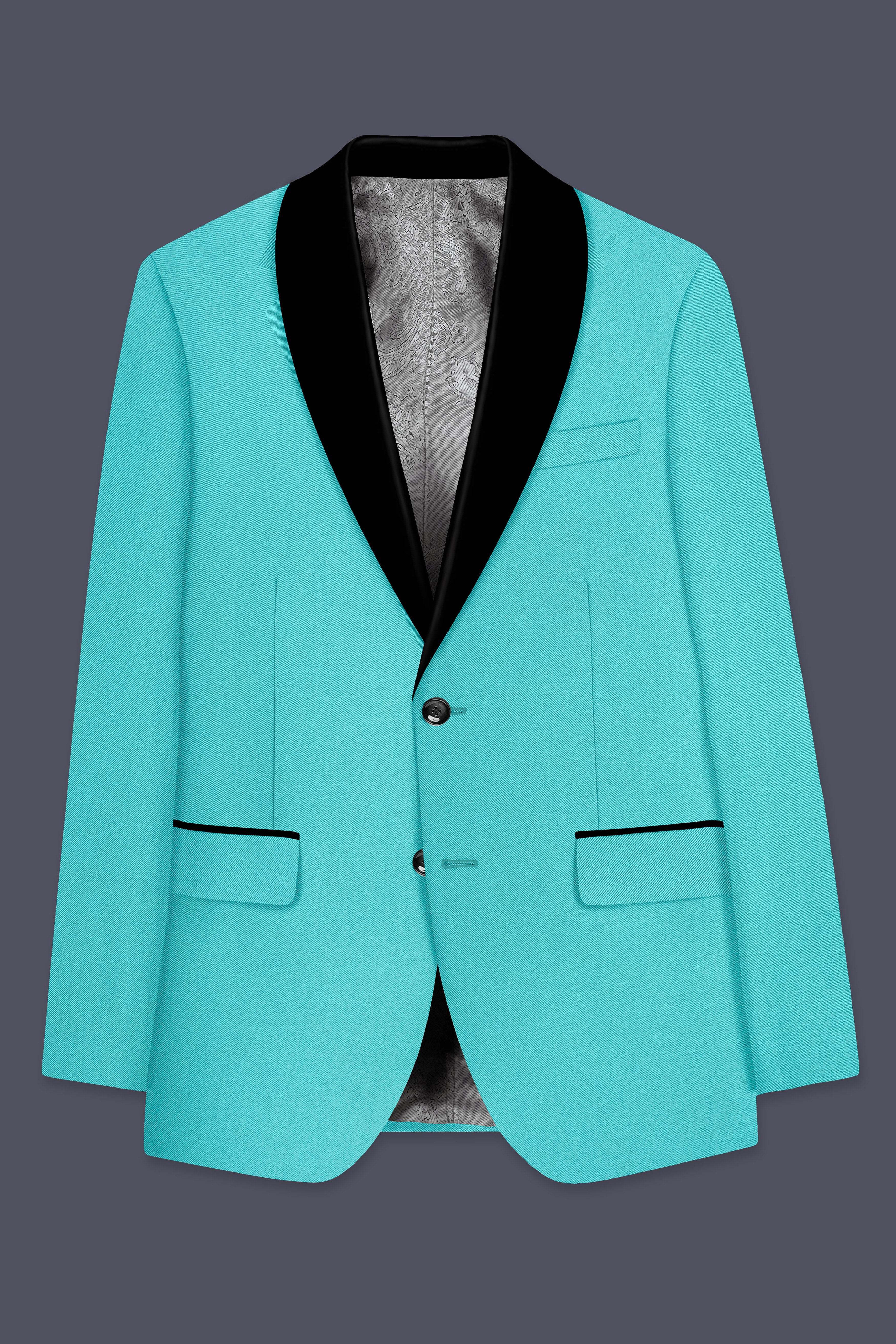 Aegir-Viking Blue Wool Rich Tuxedo Stretchable Traveler Blazer