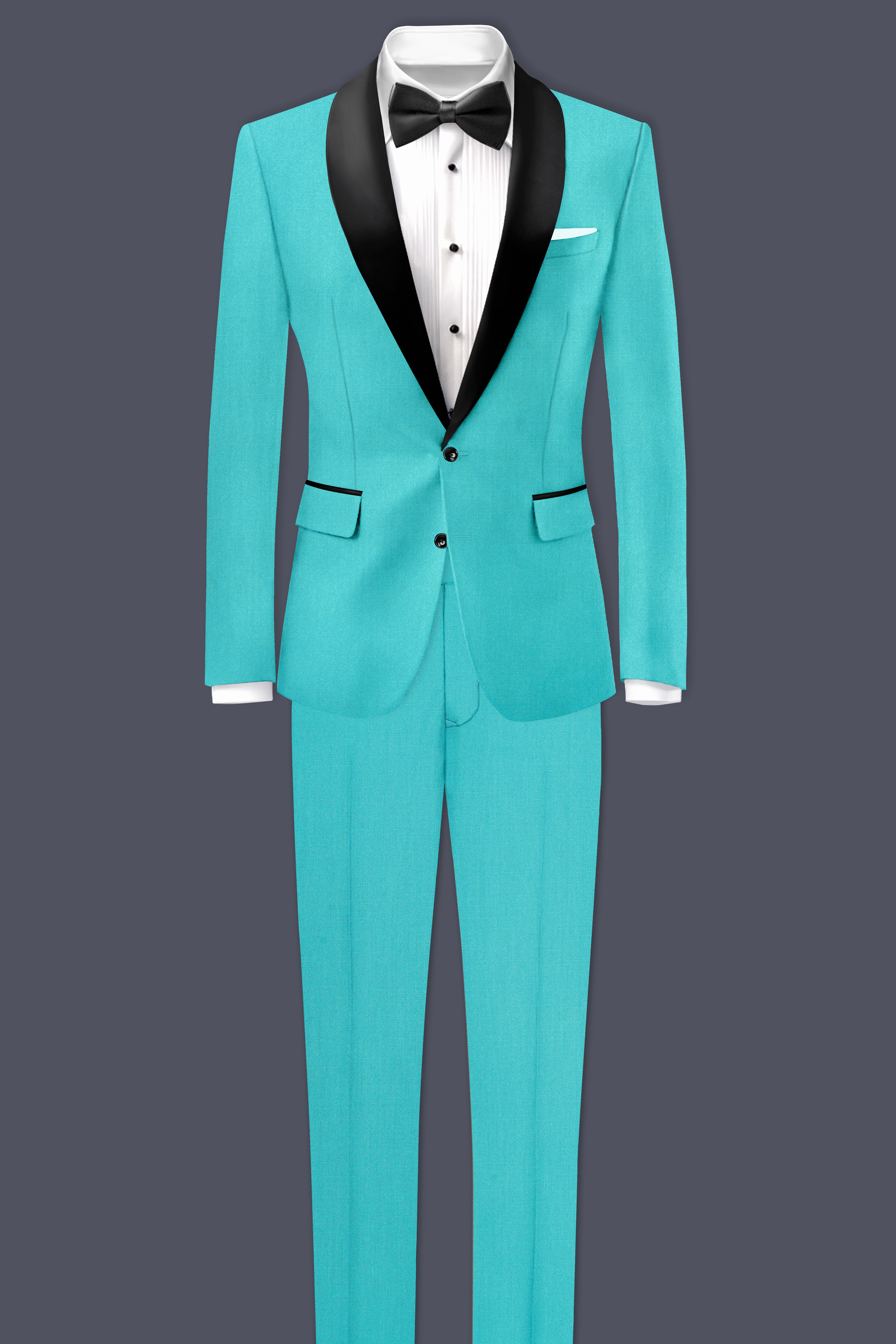 Aegir-Viking Blue Wool Rich Tuxedo Stretchable Traveler Blazer
