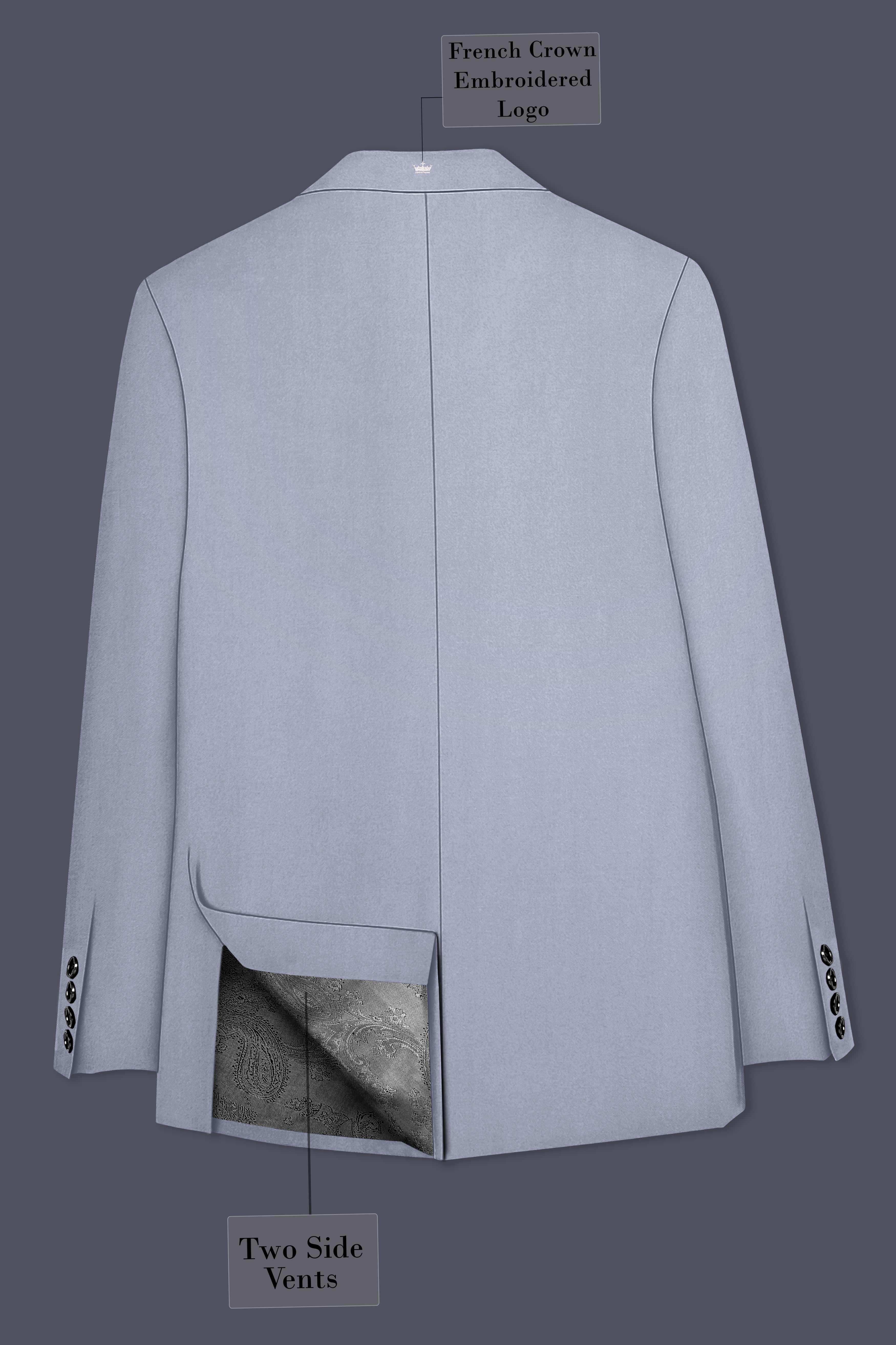Silgrove-Loblolly Gray Wool Rich Single Breasted Stretchable Traveler Blazer