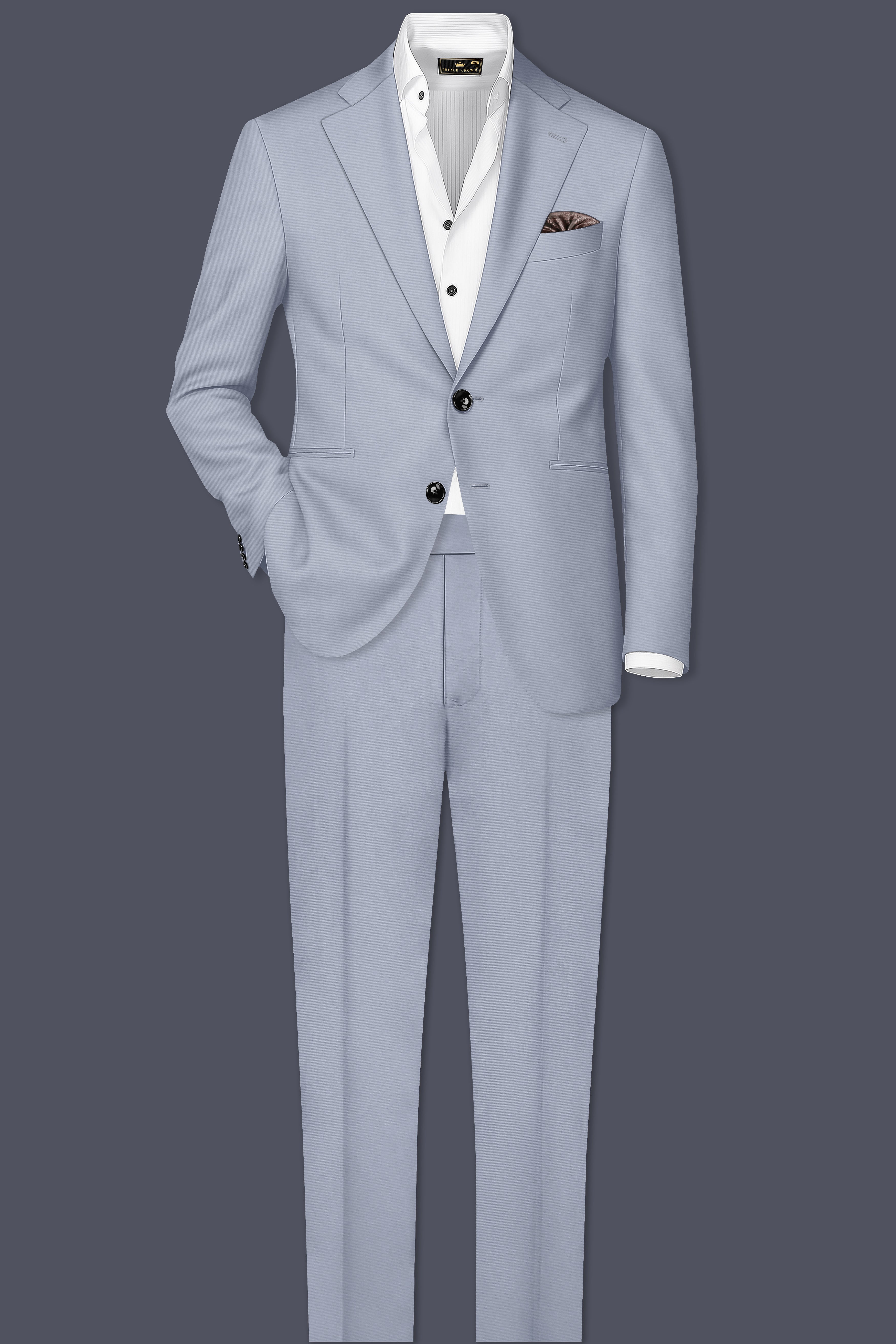 Silgrove-Loblolly Gray Wool Rich Single Breasted Stretchable Traveler Blazer