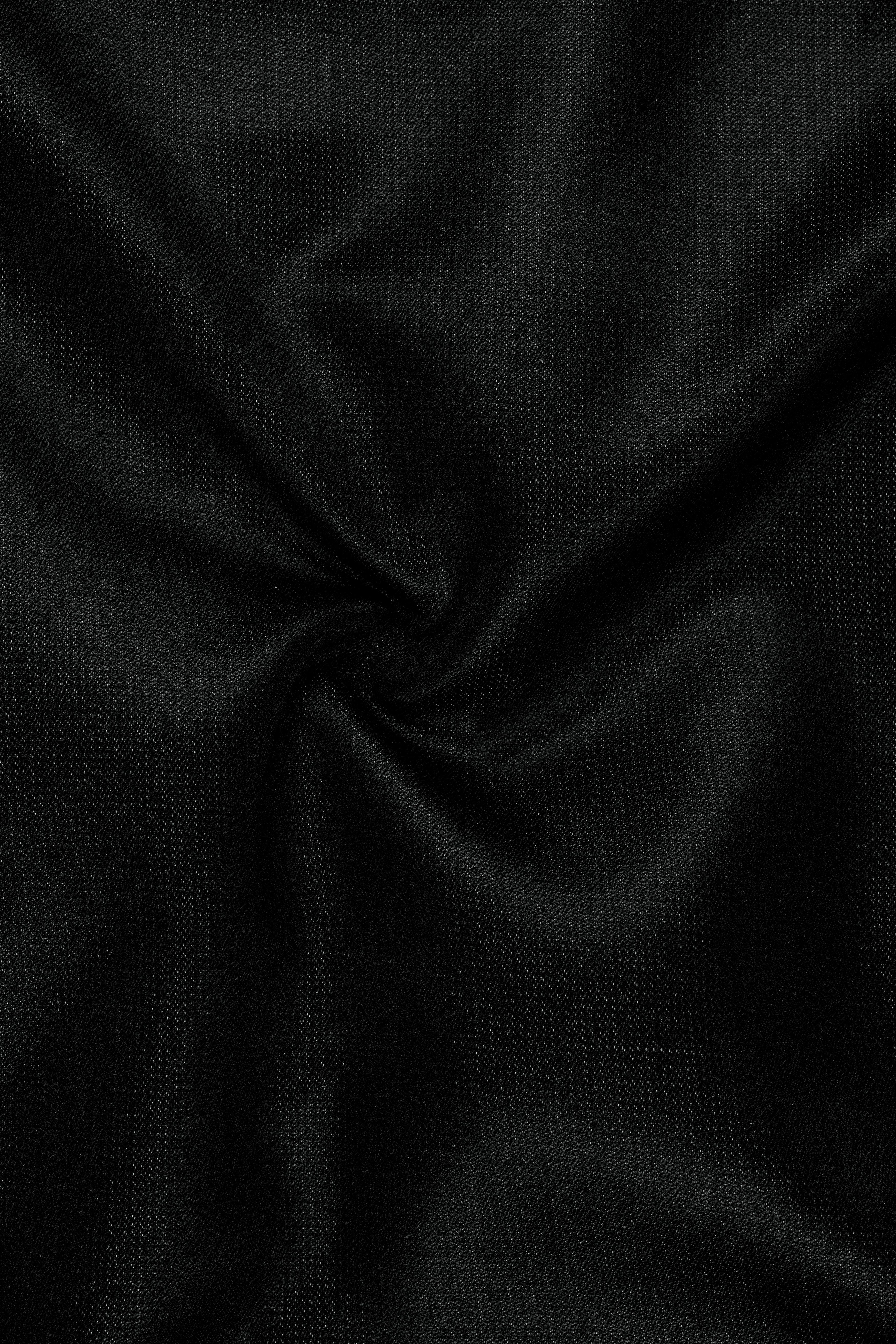 Noctivell-Jade Black Textured Wool Rich Single Breasted Blazer