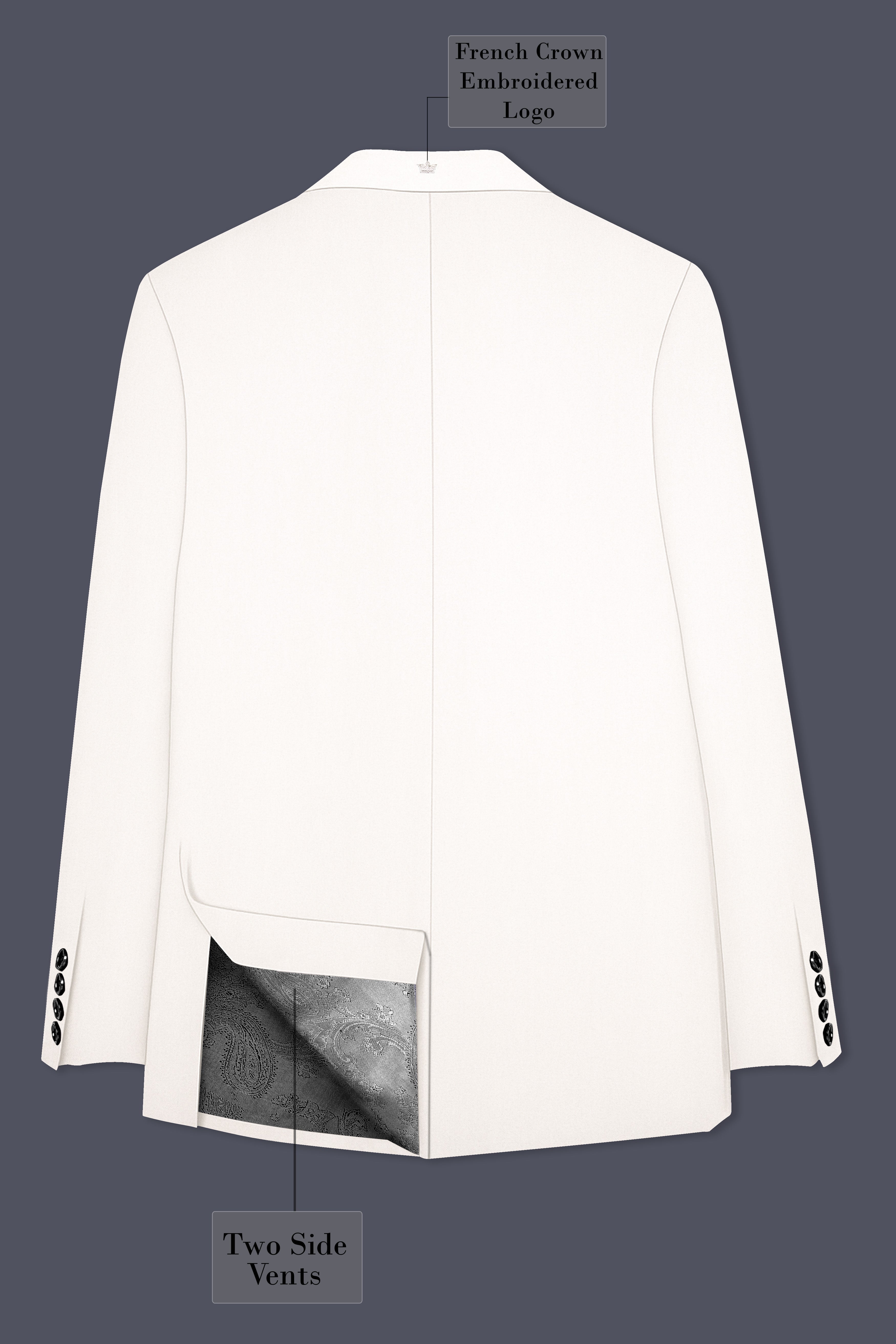 Biancore-Vista White 4-Way Stretch Premium Cotton Single Breasted Sports Blazer