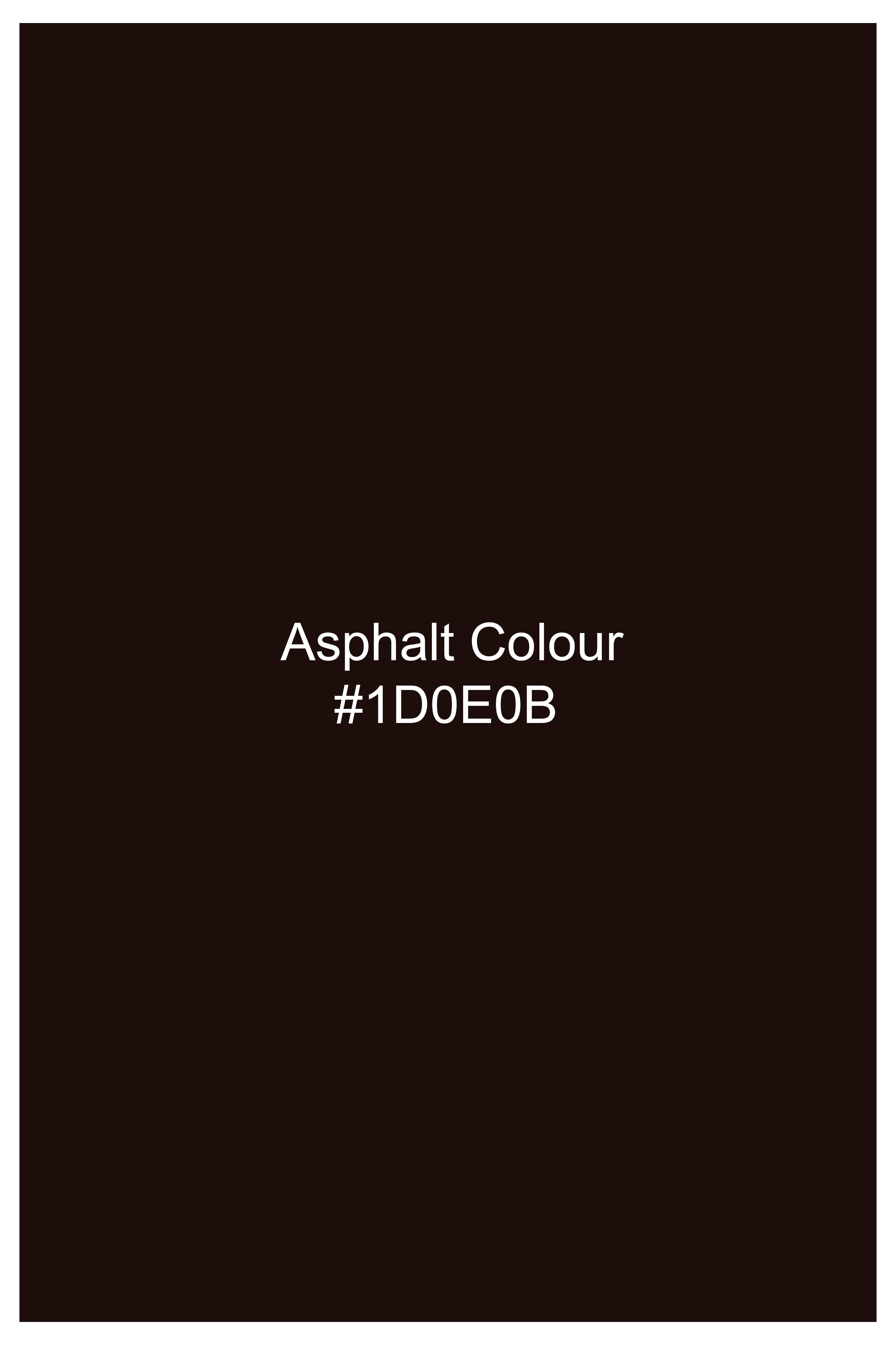 Brunvell-Asphalt Brown Velvet Peak Lapel Tuxedo Blazer