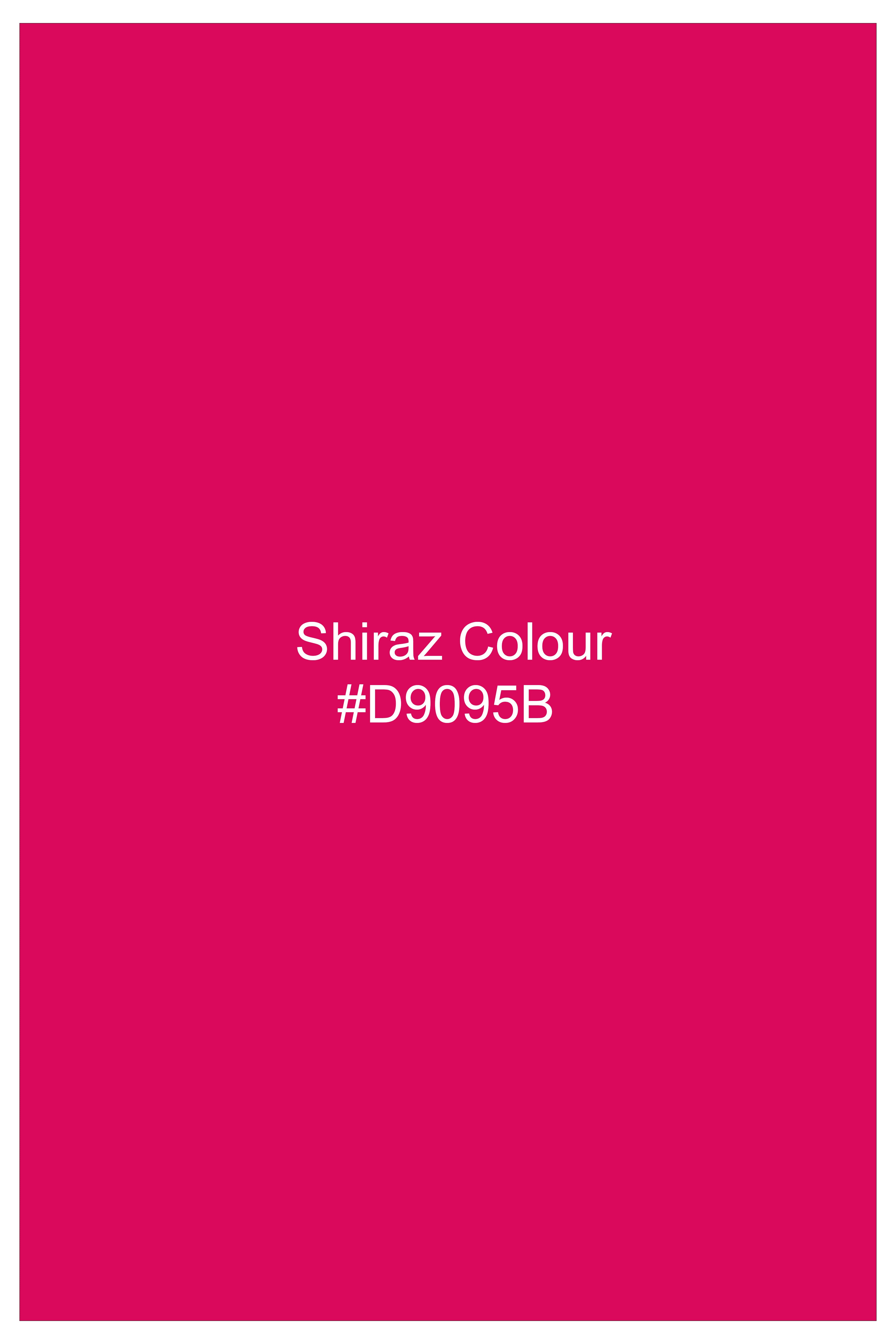 Shivelle-Shiraz Pink Velvet Peak Lapel Tuxedo Blazer