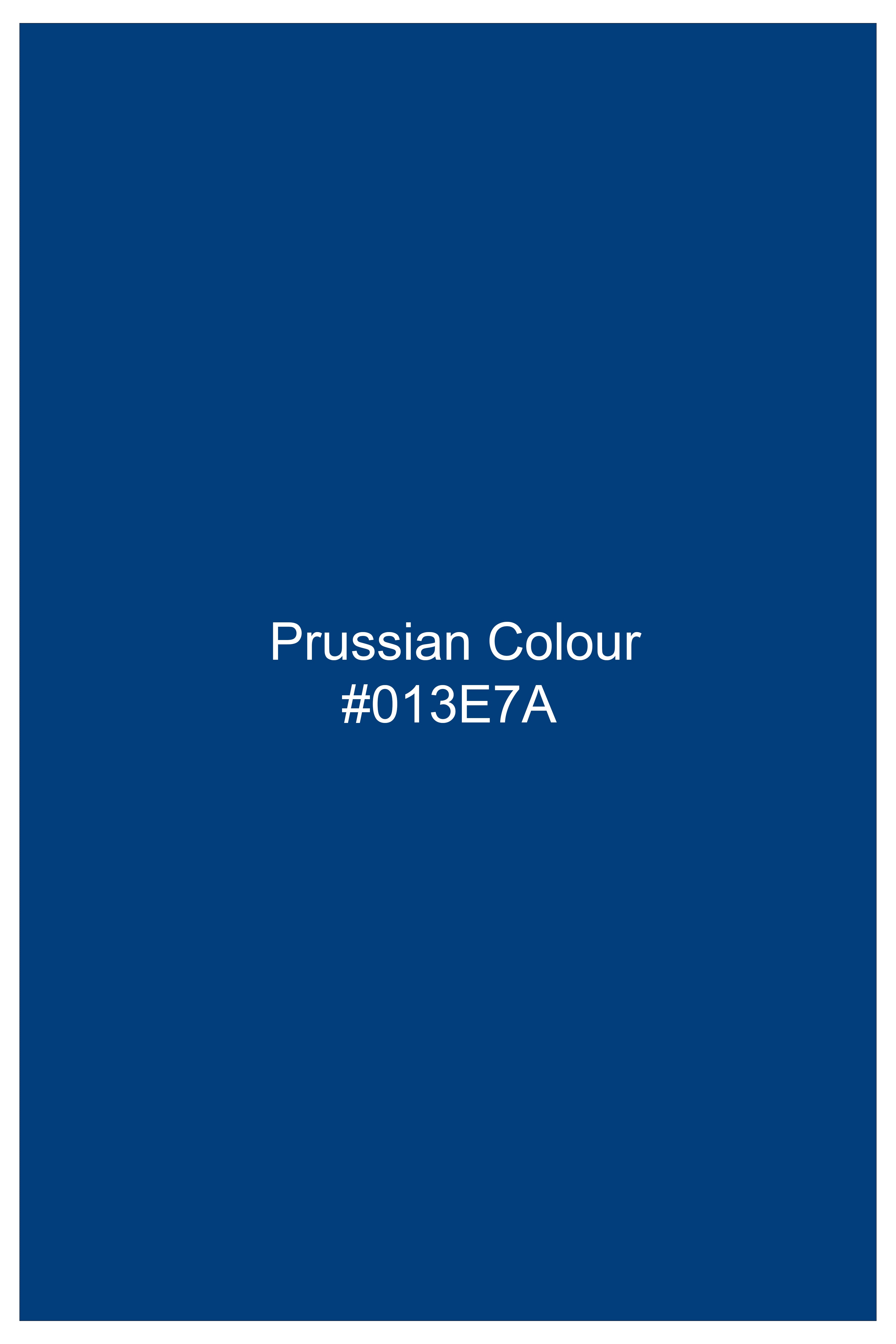 Velcrest-Prussian Blue Velvet Peak Lapel Tuxedo Blazer