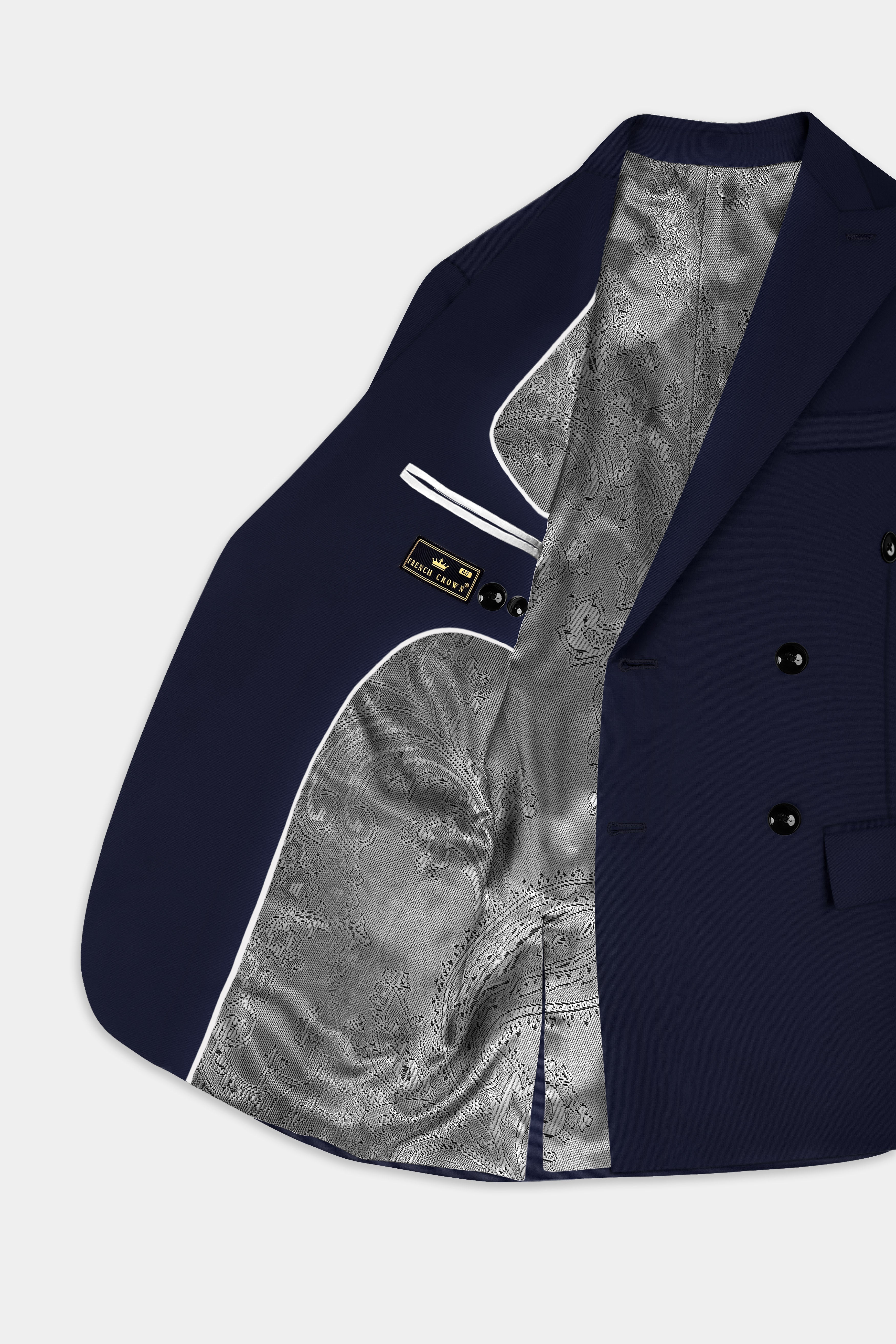 Presidential Navy Double-Breasted Linen Performance Blazer