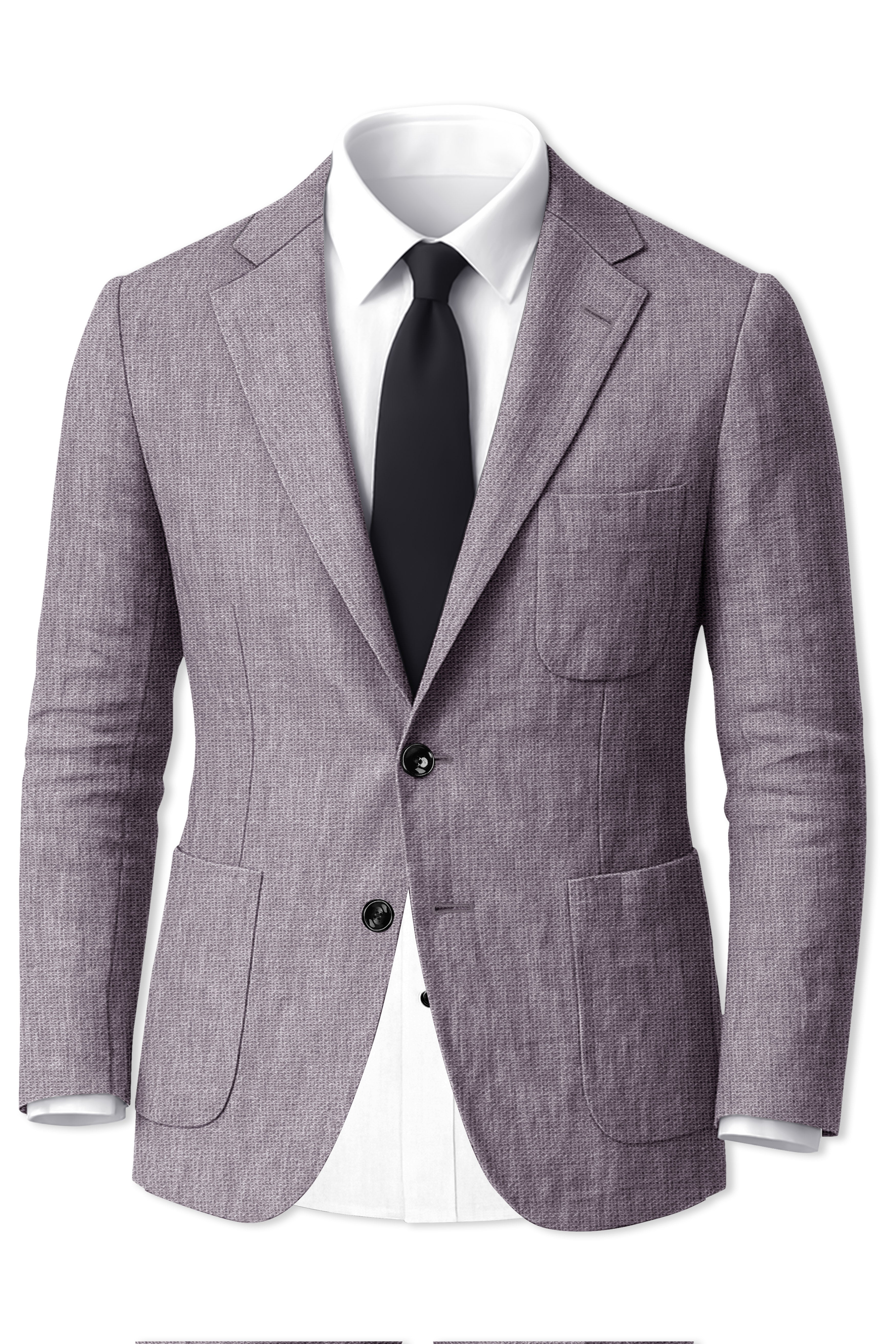 Cinerro-Monsoon Gray Luxurious Linen Single Breasted Sports Blazer