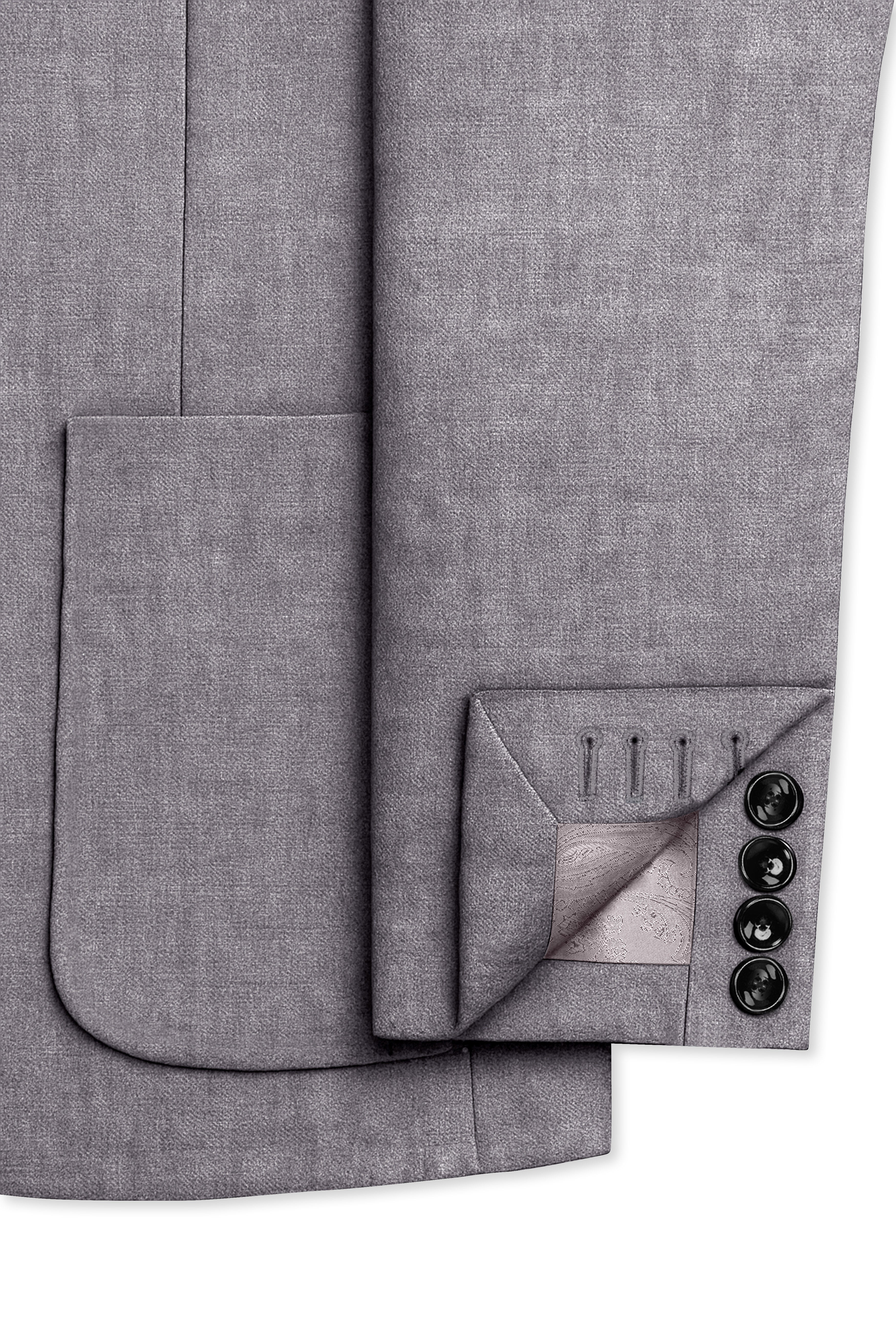 Cinerro-Monsoon Gray Luxurious Linen Single Breasted Sports Blazer