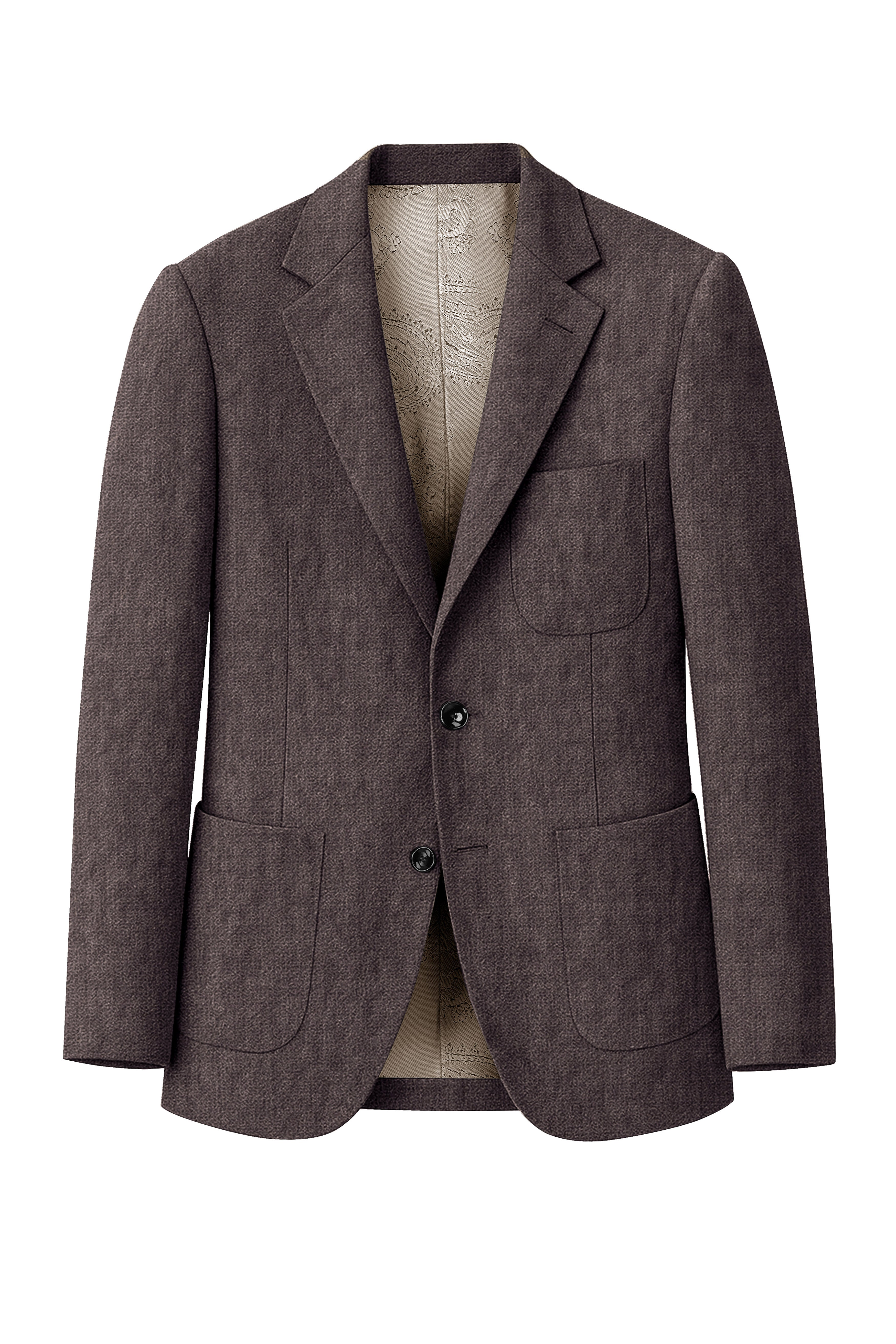 Terravo-Iridium Brown Luxurious Linen Single Breasted Sports Blazer