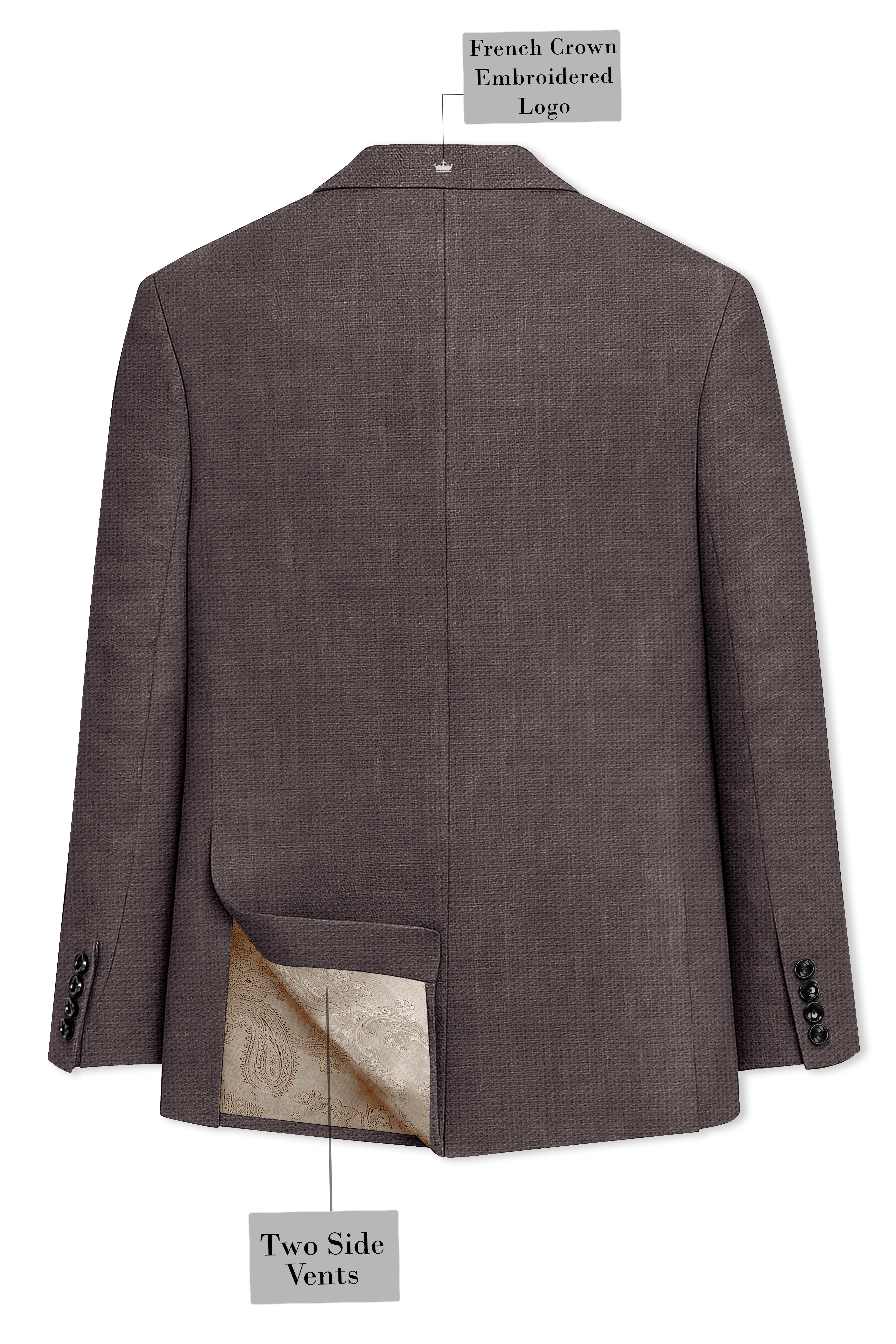 Terravo-Iridium Brown Luxurious Linen Single Breasted Sports Blazer